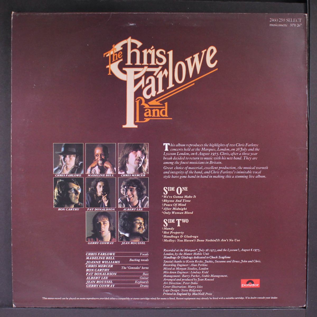 live by CHRIS FARLOWE BAND