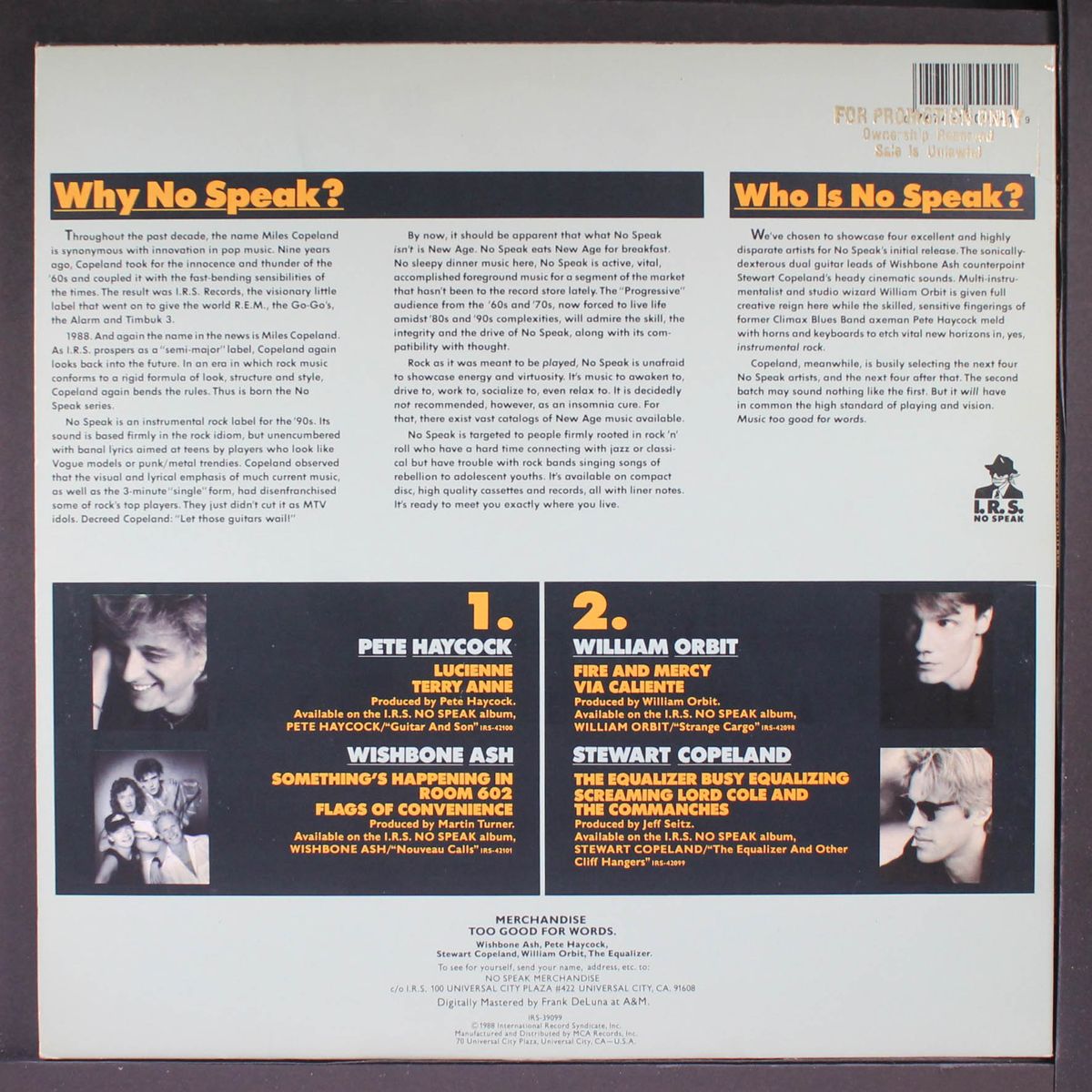 music too good for words by VARIOUS