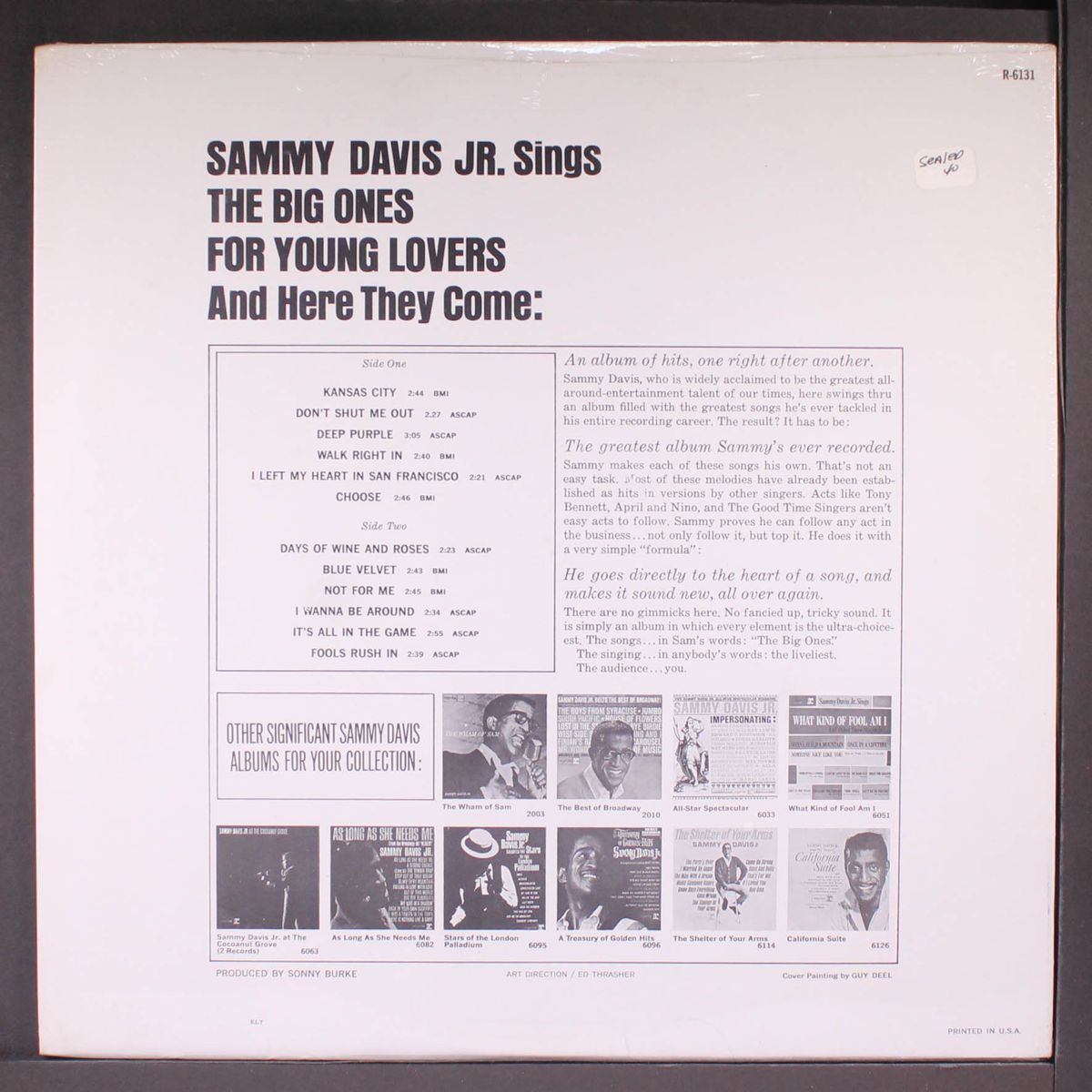 sings the big ones for young lovers by SAMMY DAVIS, JR.
