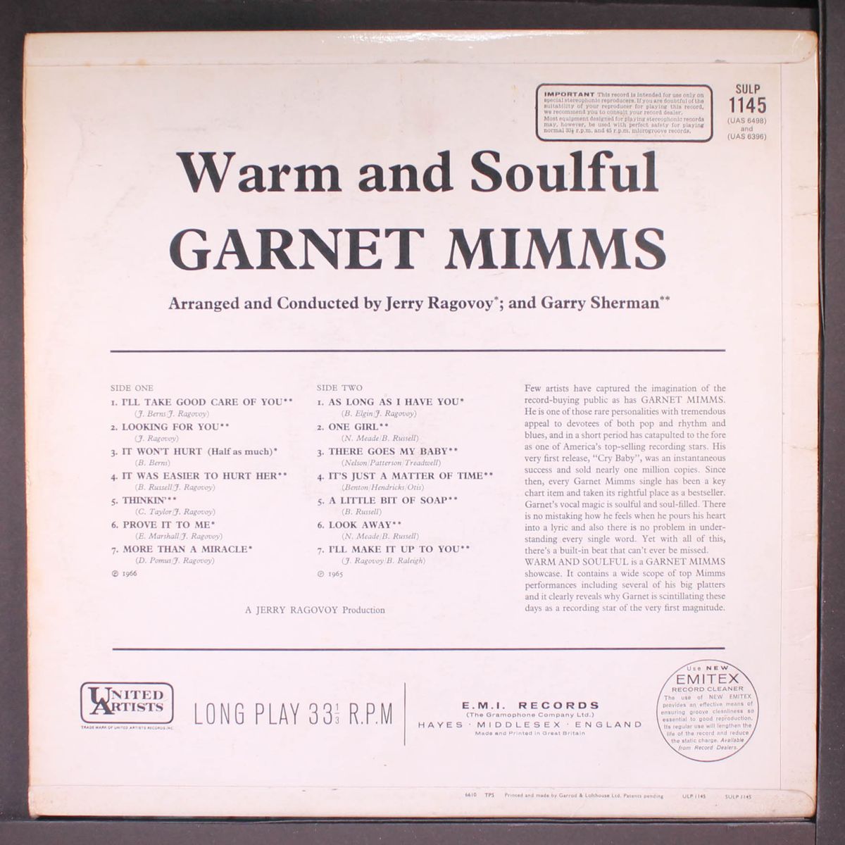warm & soulful by GARNET MIMMS