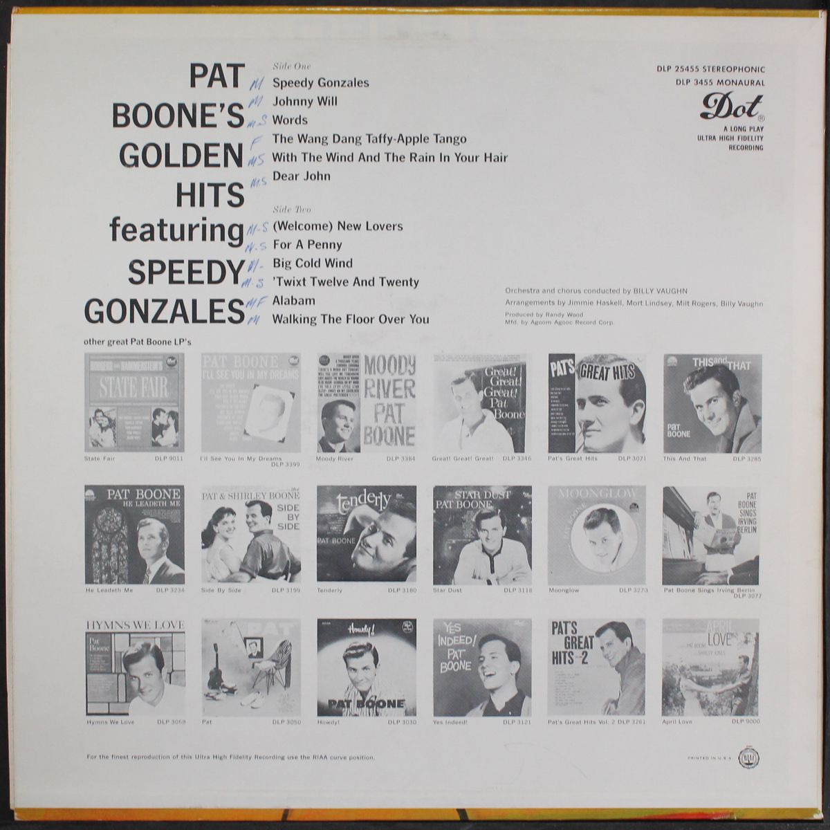 golden hits by PAT BOONE