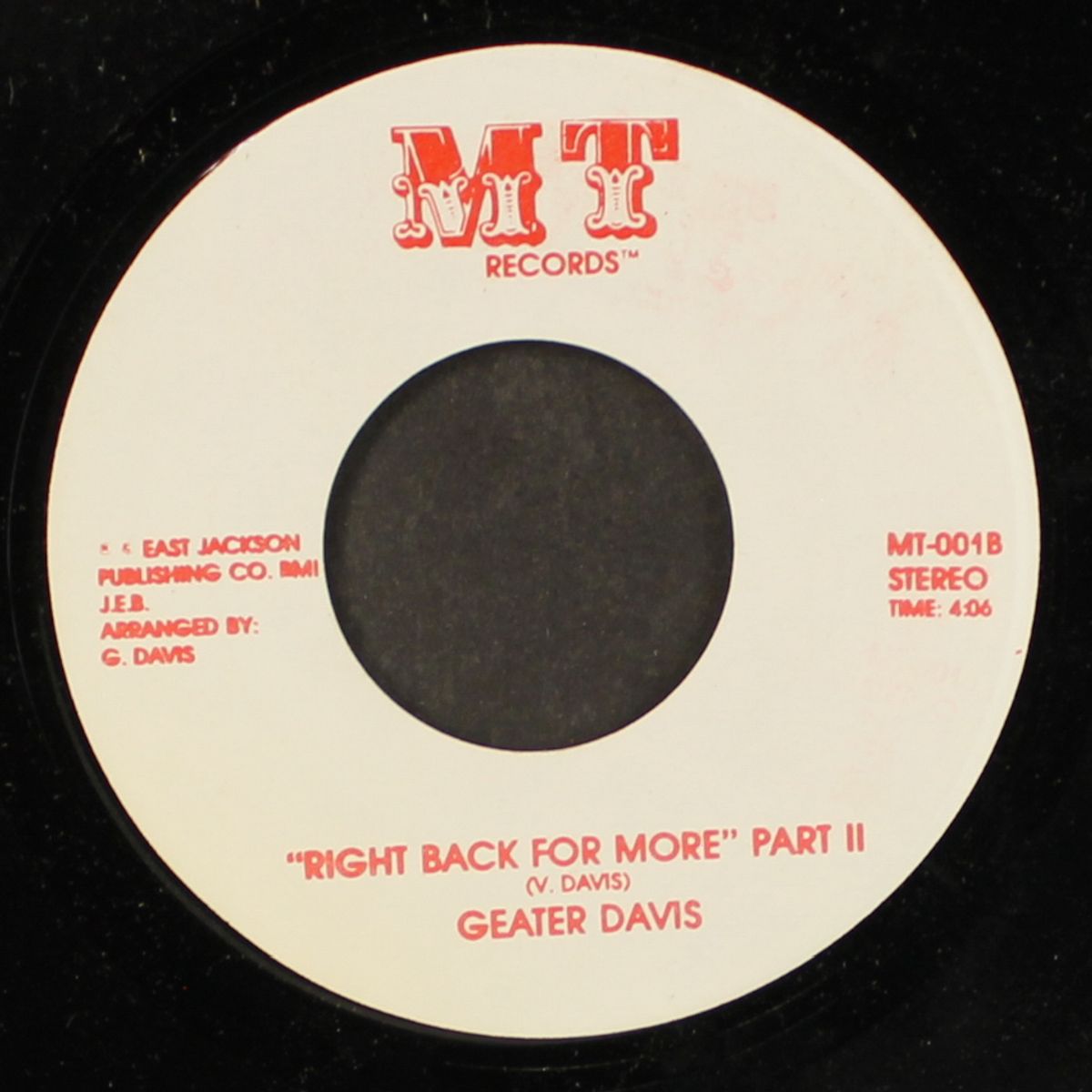right back for more by GEATER DAVIS