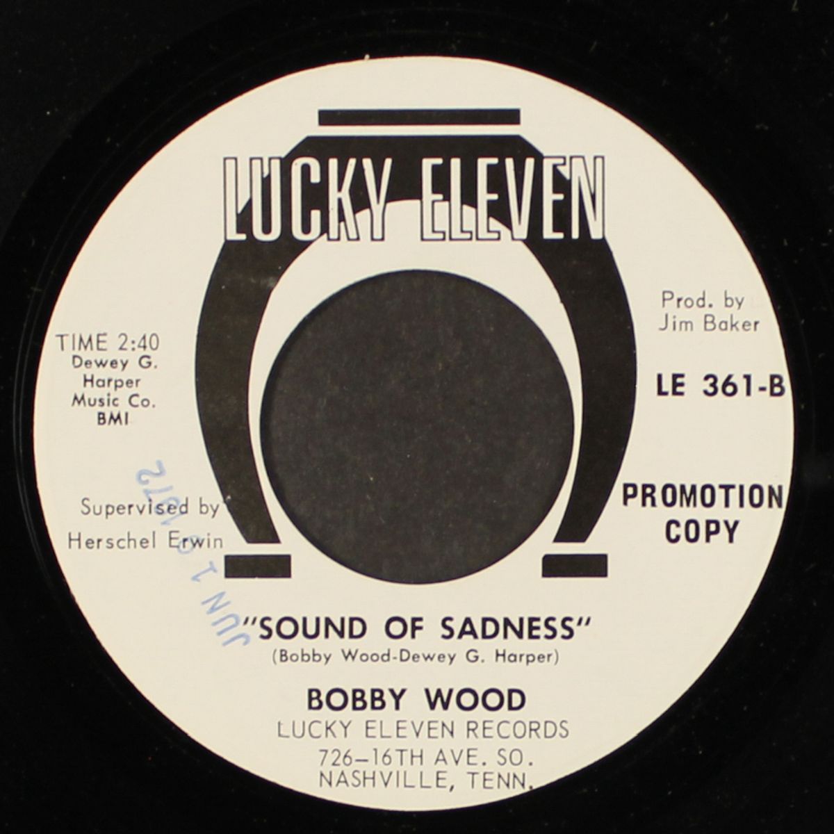 sound of sadness / one day behind by BOBBY WOOD