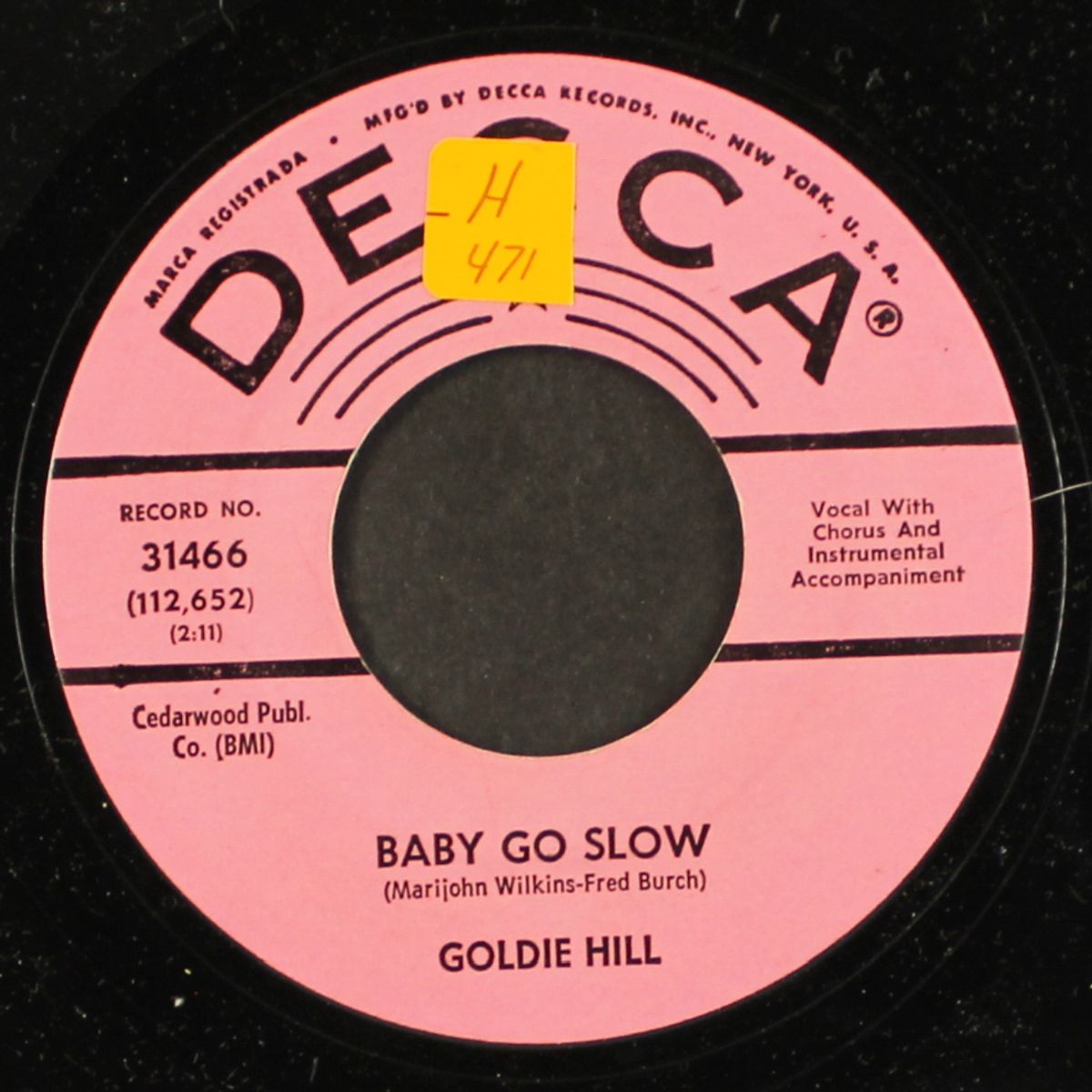 baby go slow by GOLDIE HILL
