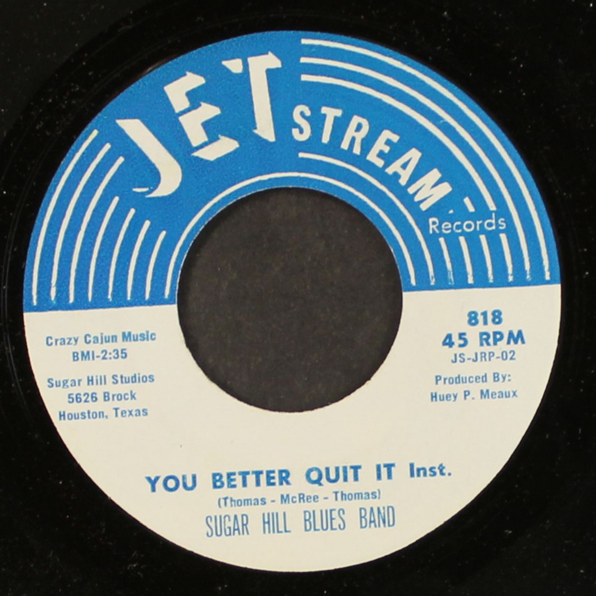 you better quit it / your love is all over me by SUGAR HILL BLUES BAND / JUNIOR PARKER