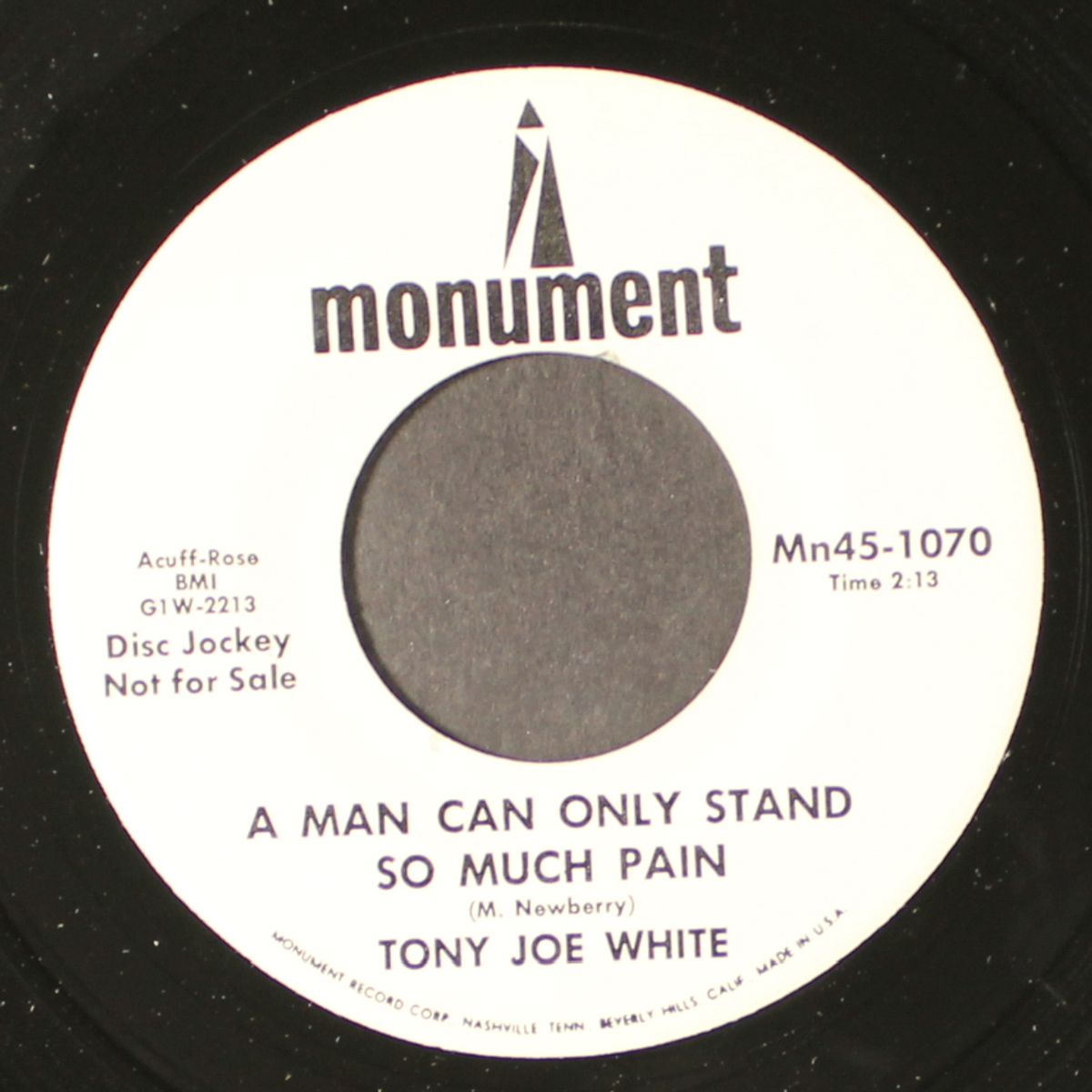 i protest / a man can stand only so much pain by TONY JOE WHITE