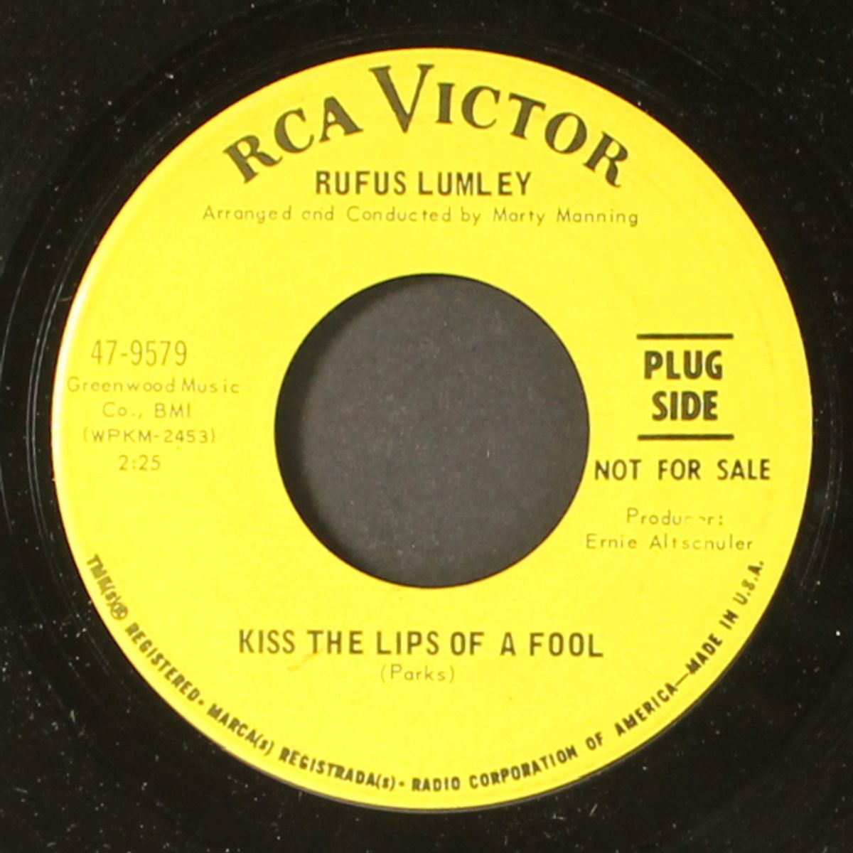 kiss the lips of a fool / i just want tomorrow back again by RUFUS LUMLEY