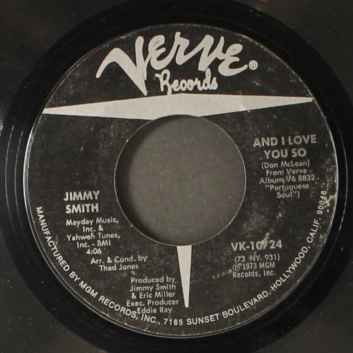 and i love you so / ritual by JIMMY SMITH