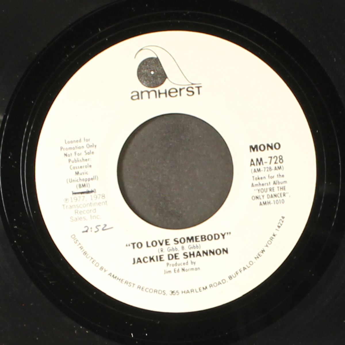 to love somebody / mono by JACKIE DE SHANNON