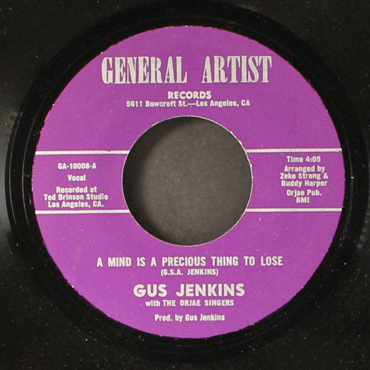 a mind is a precious thing to lose / those good days are gone by GUS JENKINS