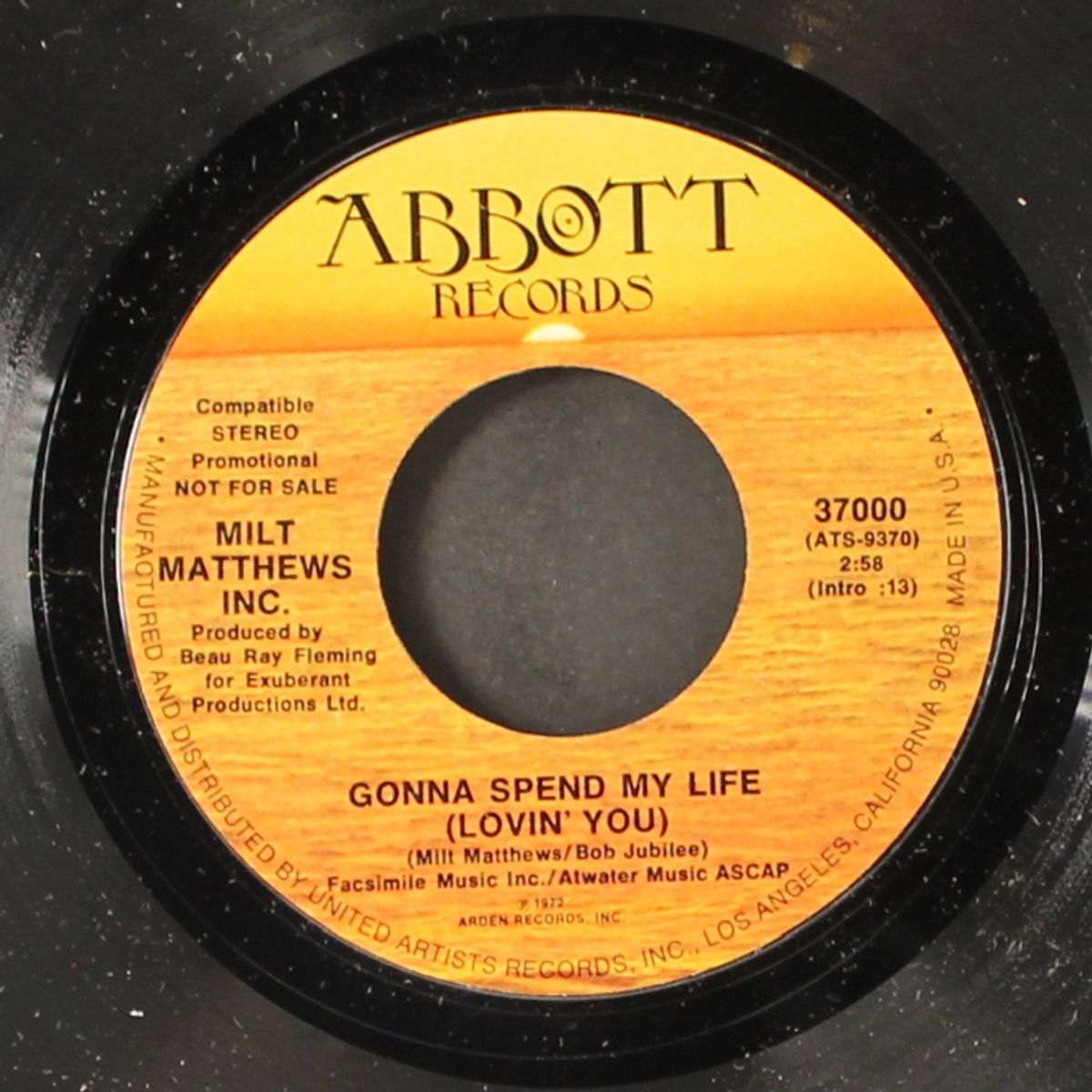 gonna spend my life / mono by MILT MATTHEWS INC.