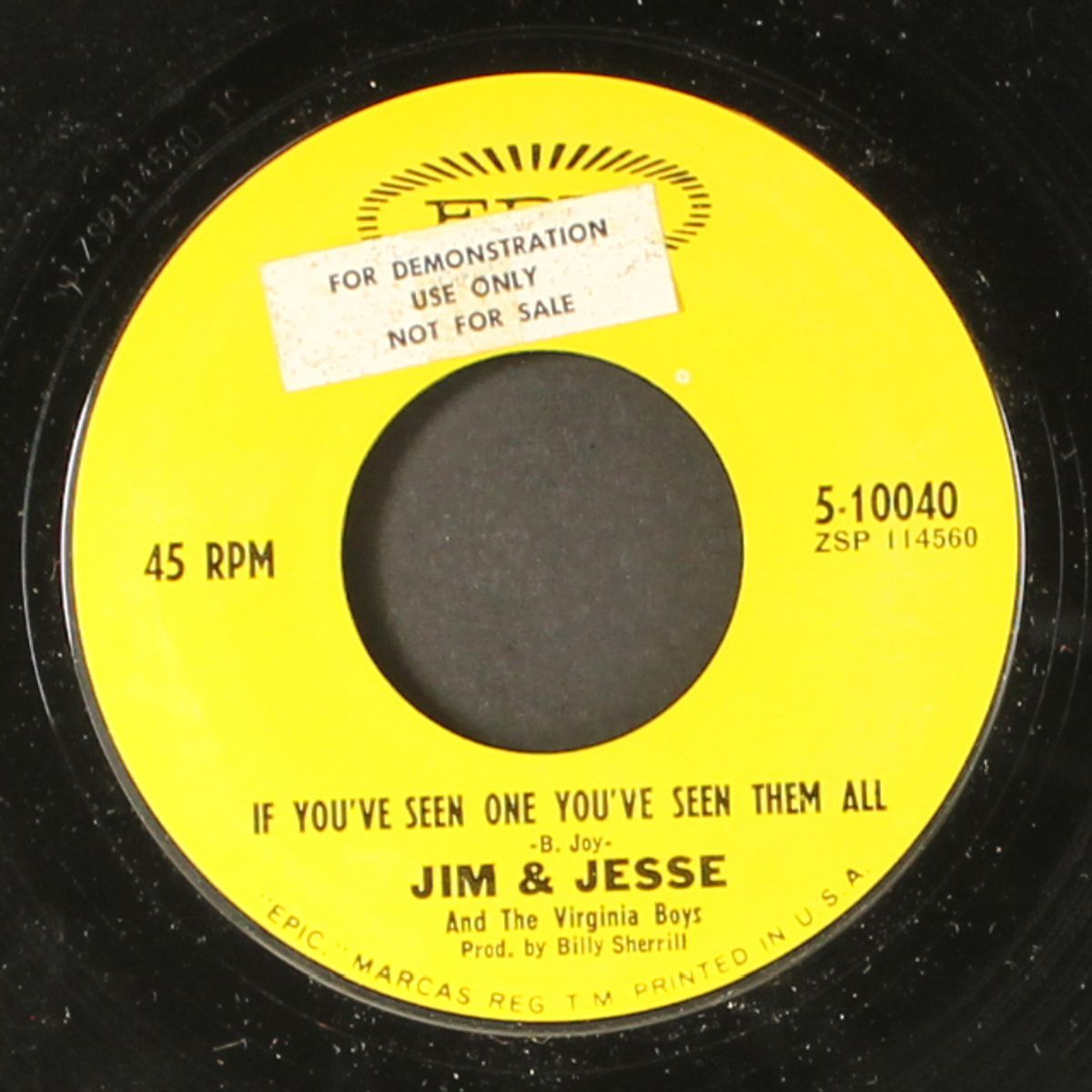 don't let nobody tie you down / if you've seen one you've seen them all by JIM & JESSE