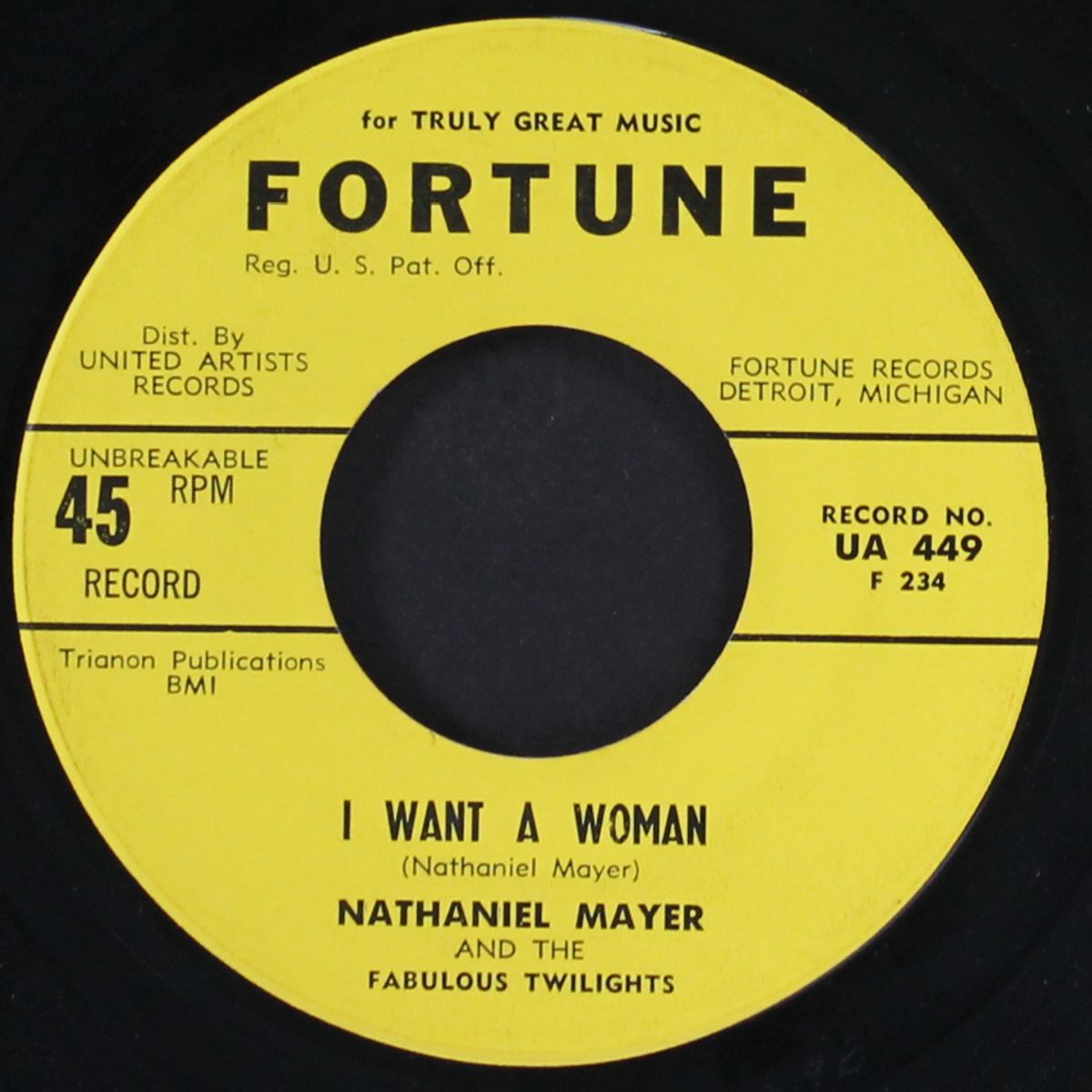 village of love / i want a woman by NATHANIEL MAYER & FABULOUS TWILIGHTS