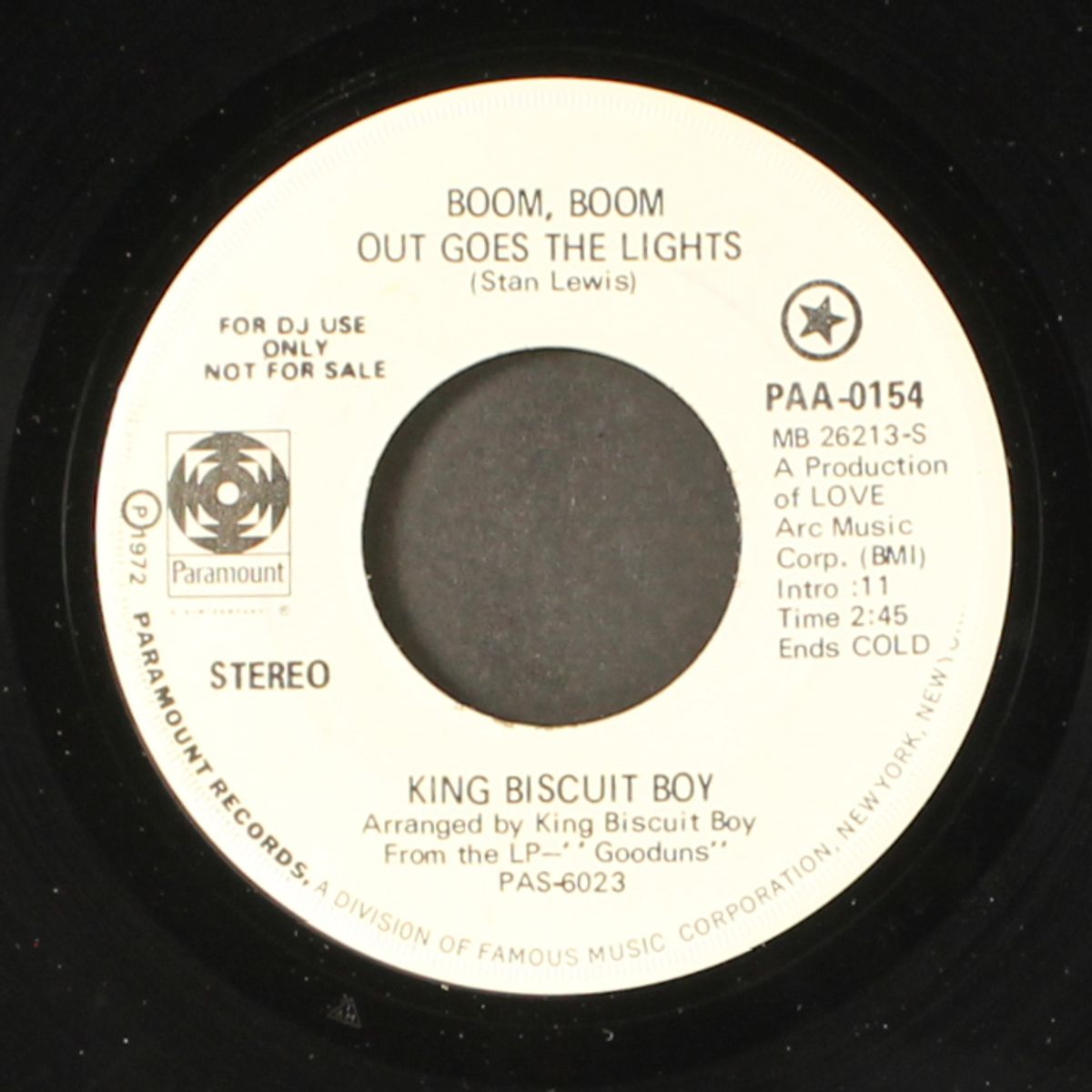 boom, boom, out goes the lights by KING BISCUIT BOY