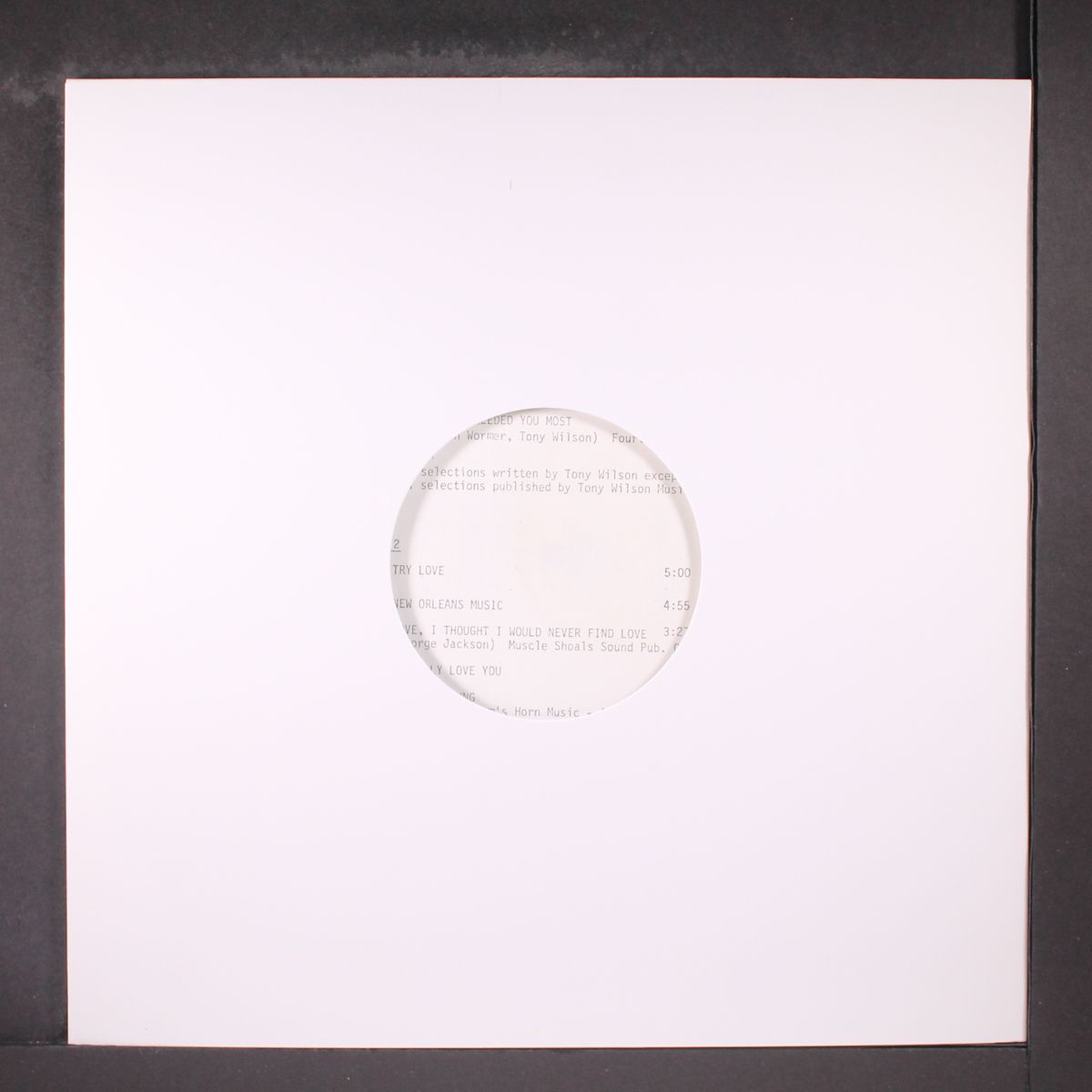 catch one by TONY WILSON