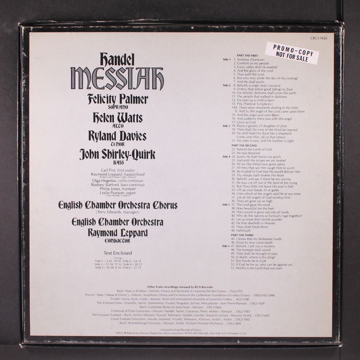 handel: messiah by ENGLISH CHAMBER ORCHESTRA