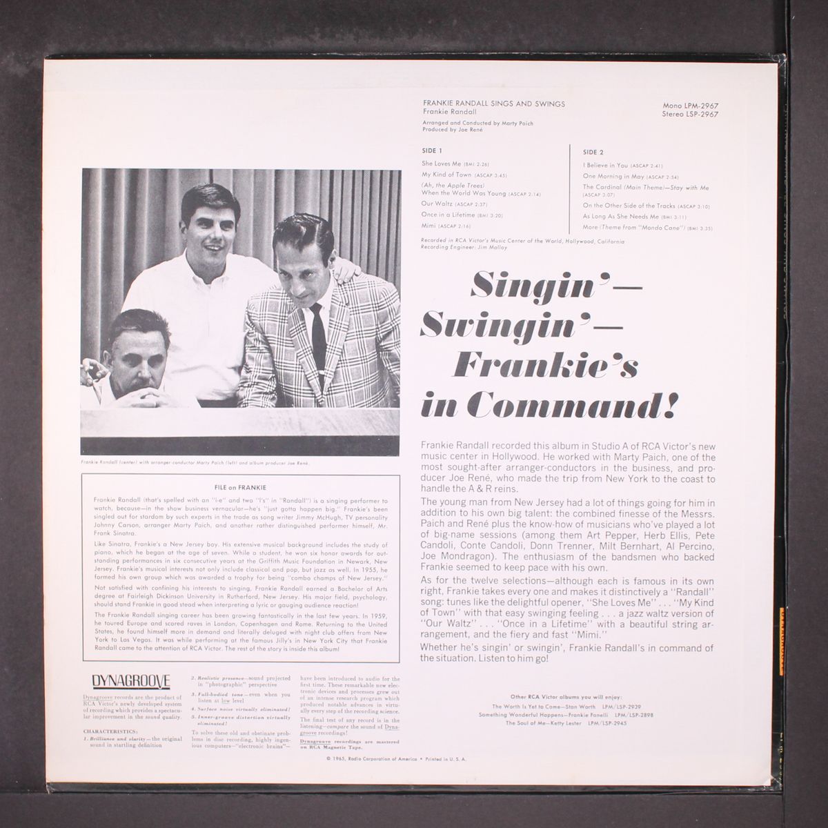 sings & swings by FRANKIE RANDALL
