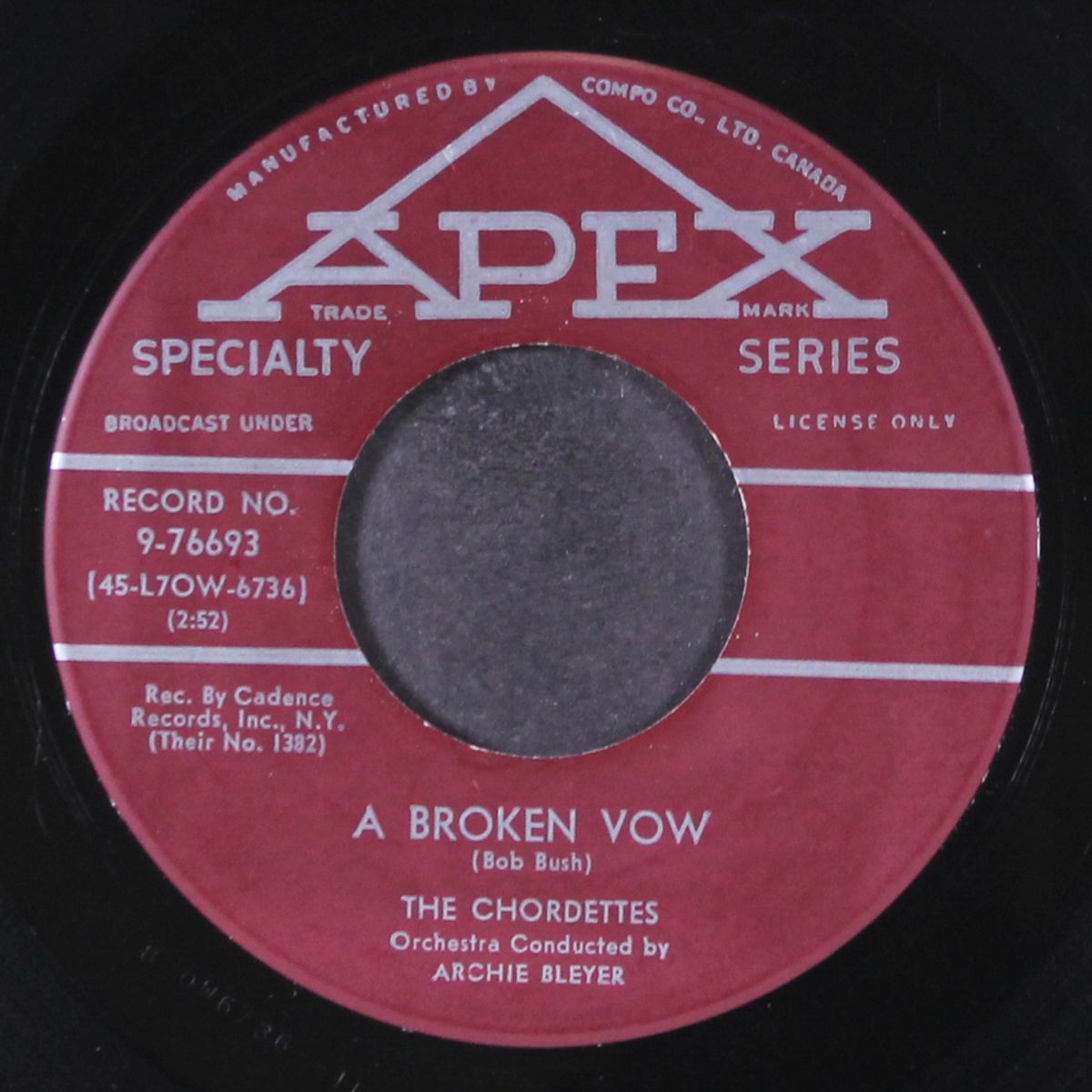 a broken vow / all my sorrows by CHORDETTES