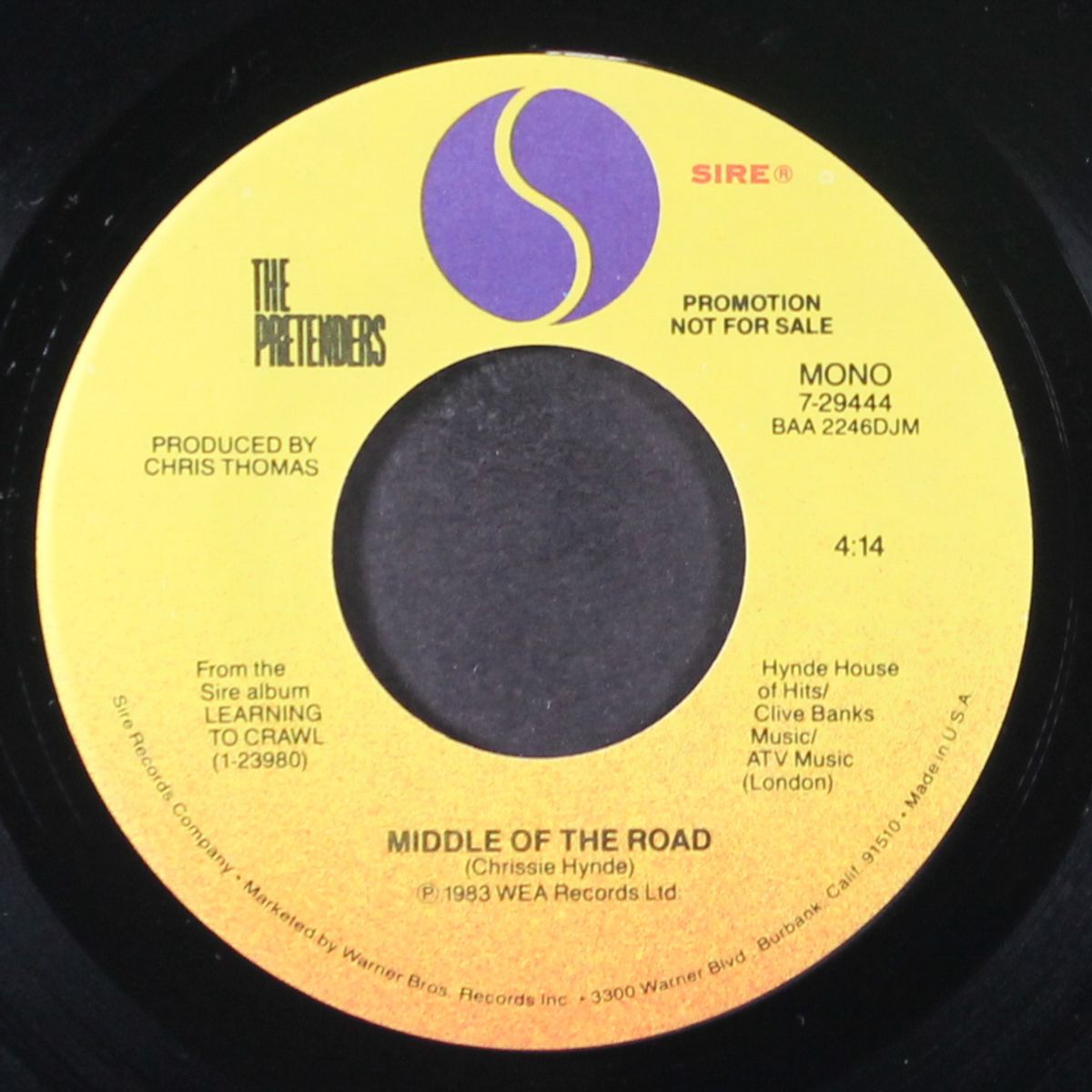middle of the road by PRETENDERS