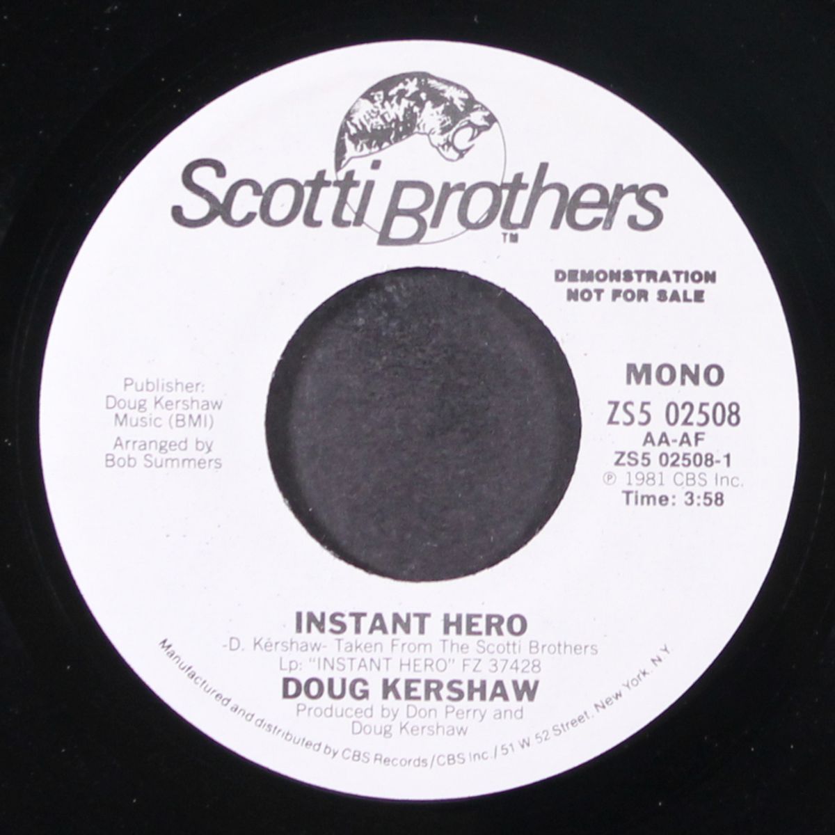 instant hero / mono by DOUG KERSHAW