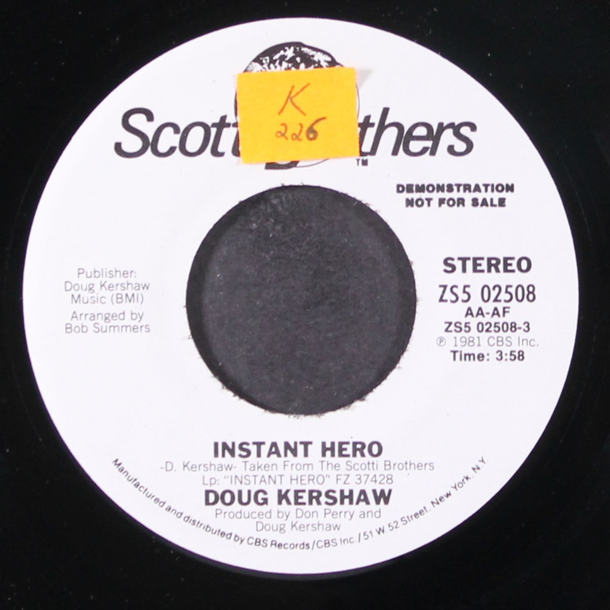 instant hero / mono by DOUG KERSHAW