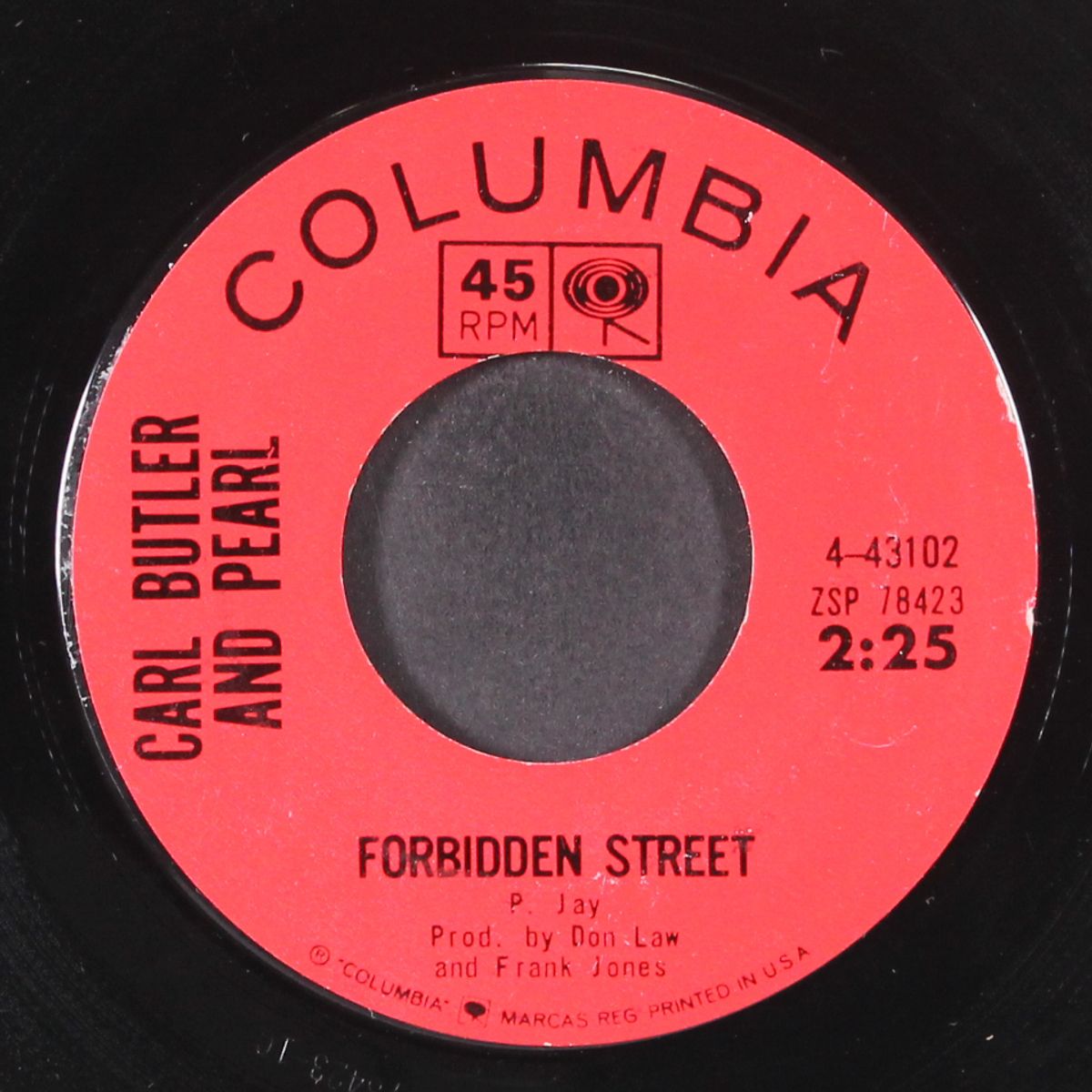 forbidden street / when the door swings shut by CARL BUTLER & PEARL