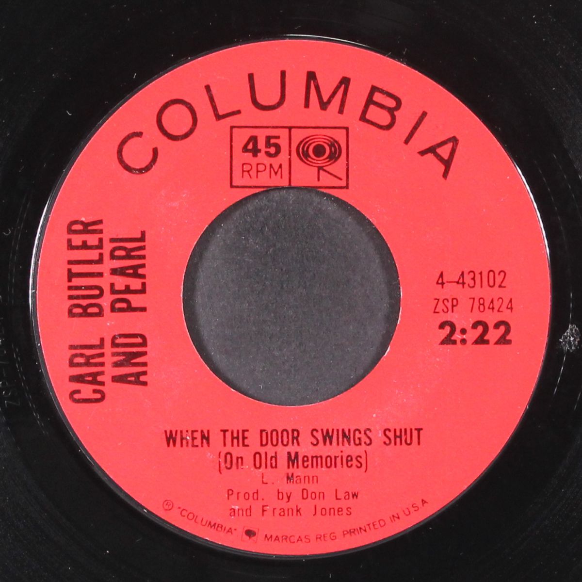 forbidden street / when the door swings shut by CARL BUTLER & PEARL