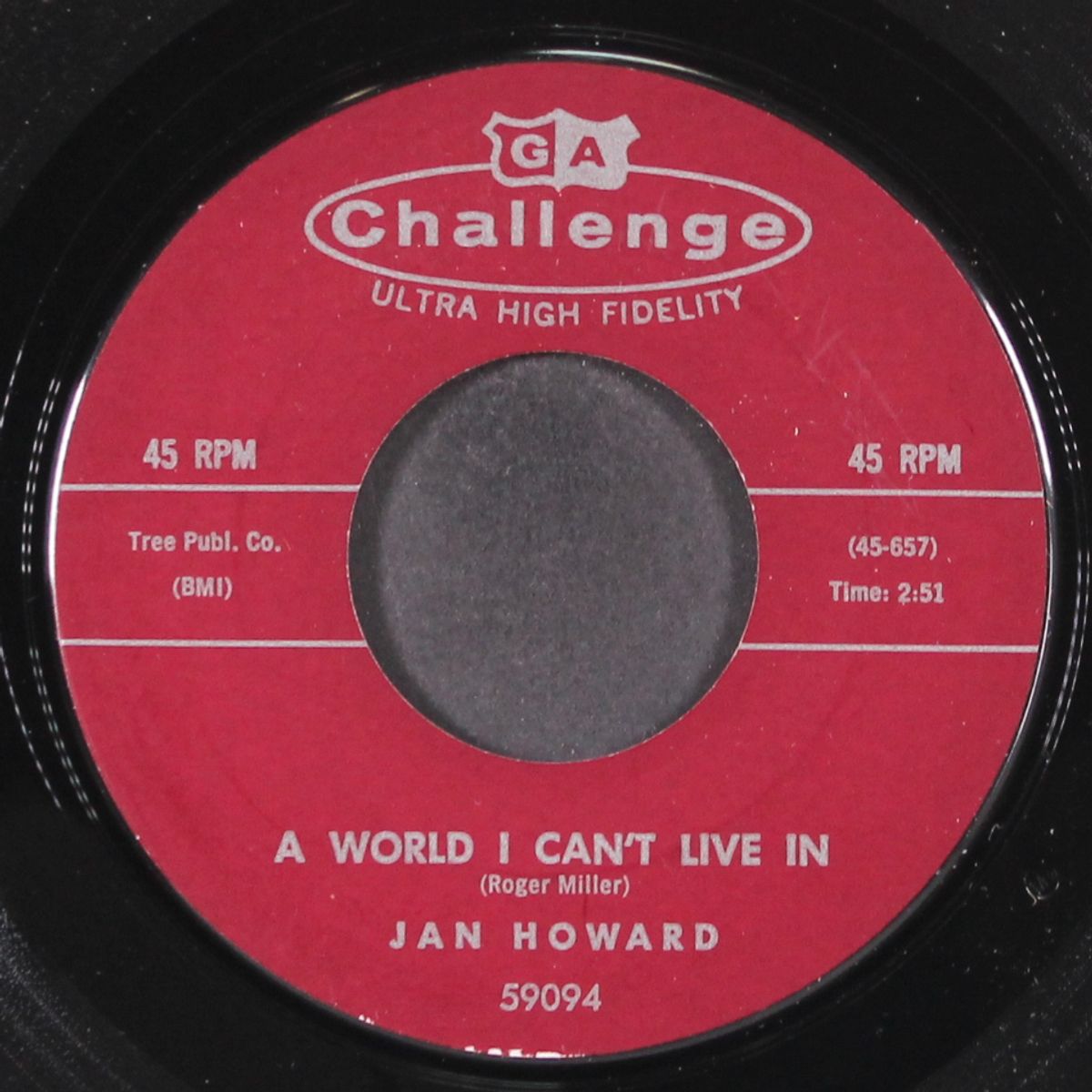 i've got my pride / a world i can't live in by JAN HOWARD