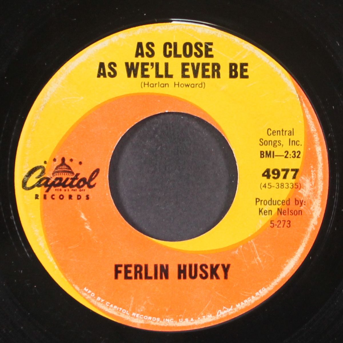 as close as we'll ever be by FERLIN HUSKY