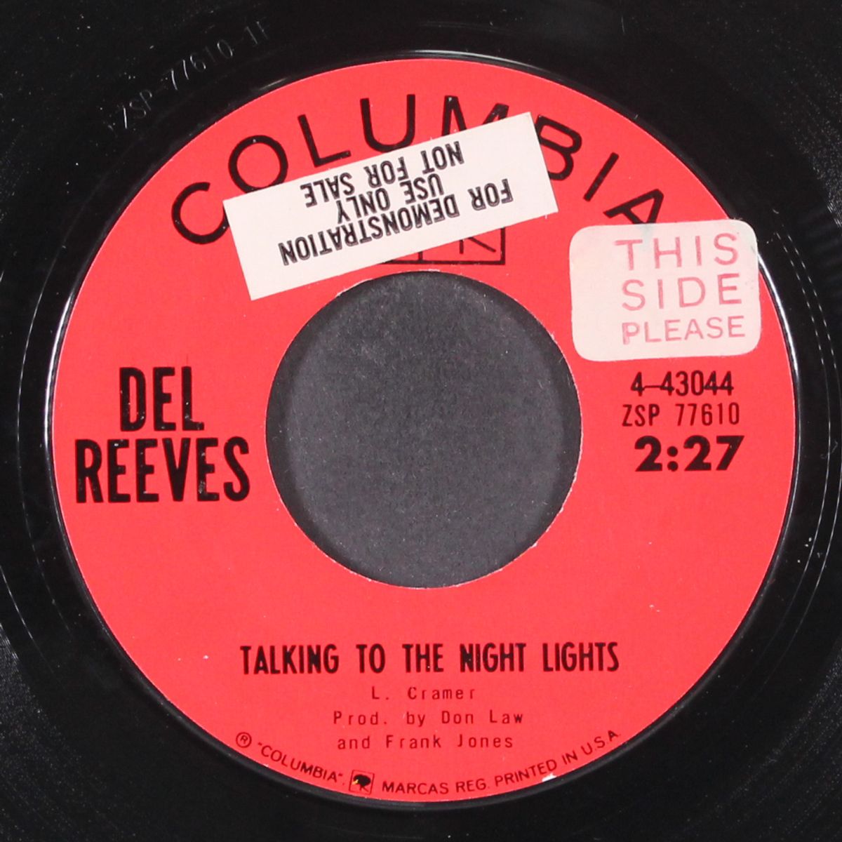 talking to the night lights / not since adam by DEL REEVES