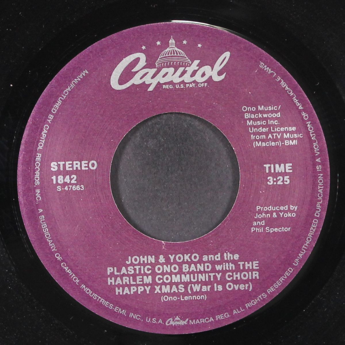 happy xmas (war is over) / listen, the snow is falling by JOHN LENNON & YOKO ONO