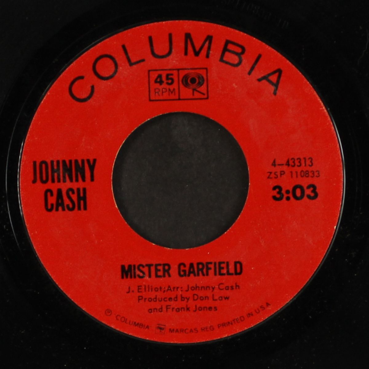 mister garfield / the streets of laredo by JOHNNY CASH