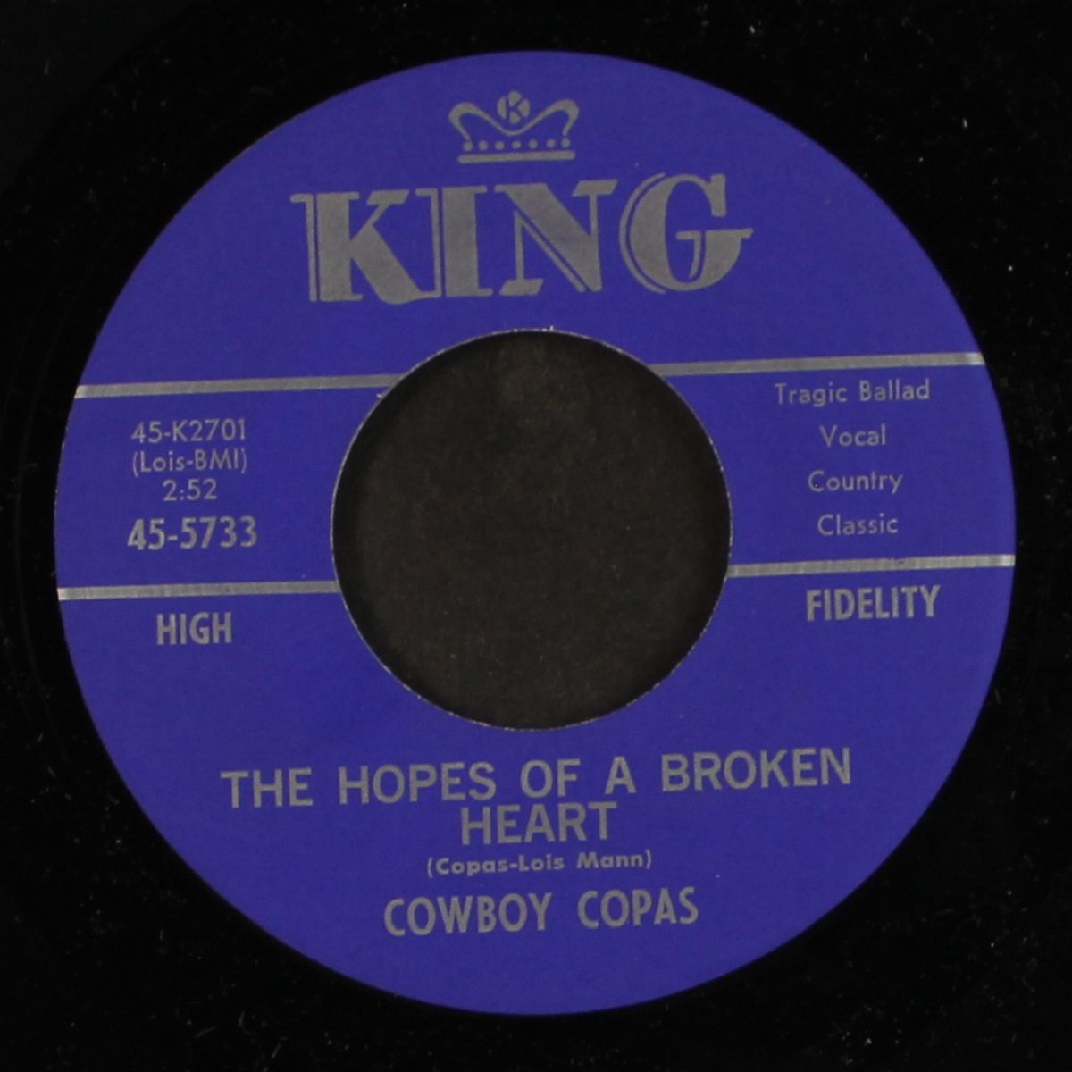 signed, sealed, and delivered / the hopes of a broken heart by COWBOY COPAS
