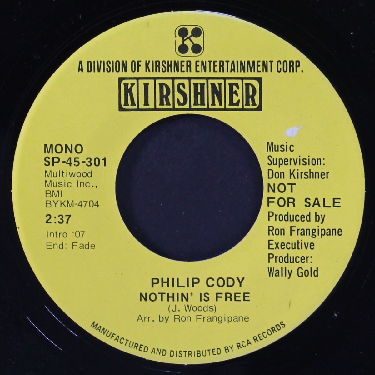 nothin' is free by PHILIP CODY
