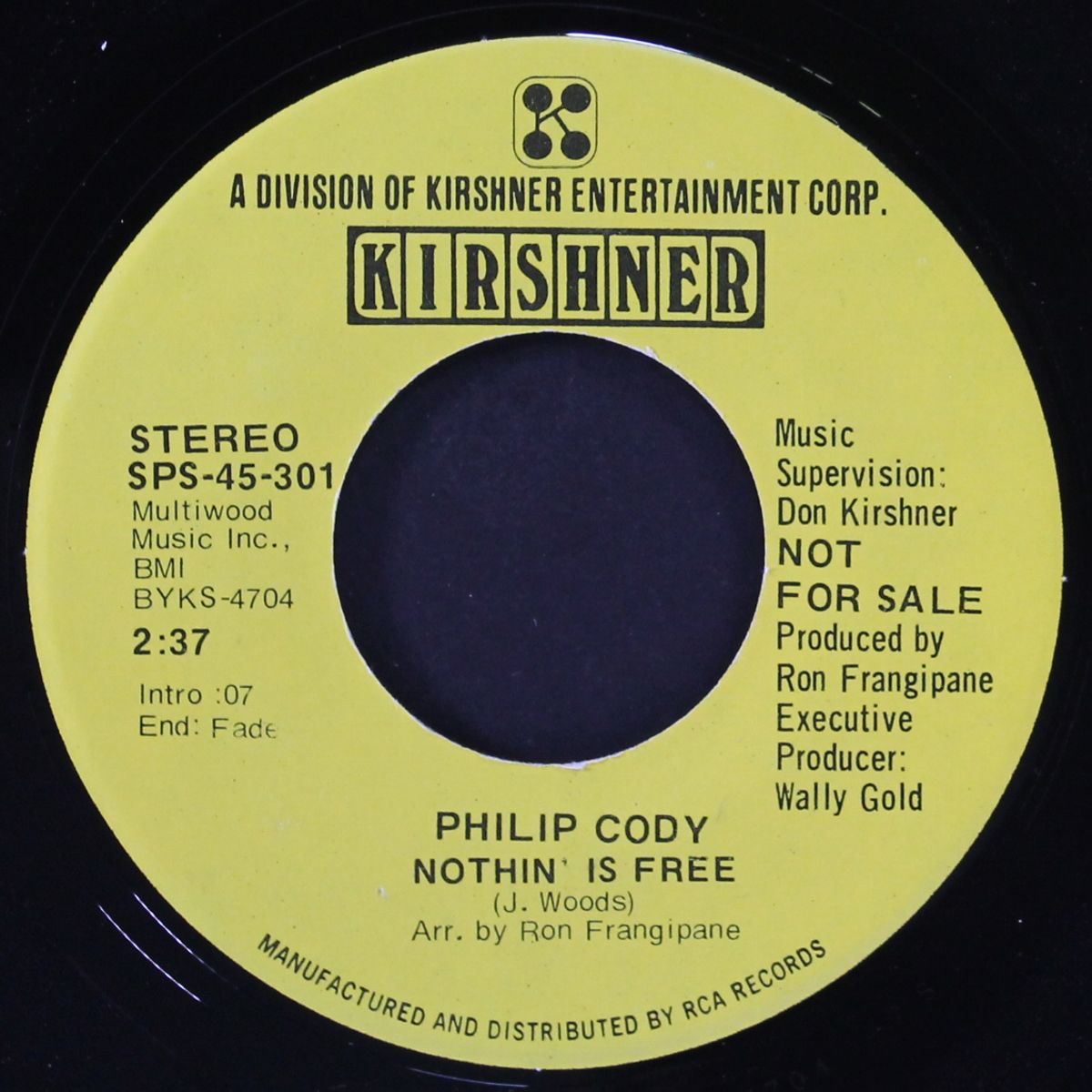 nothin' is free by PHILIP CODY