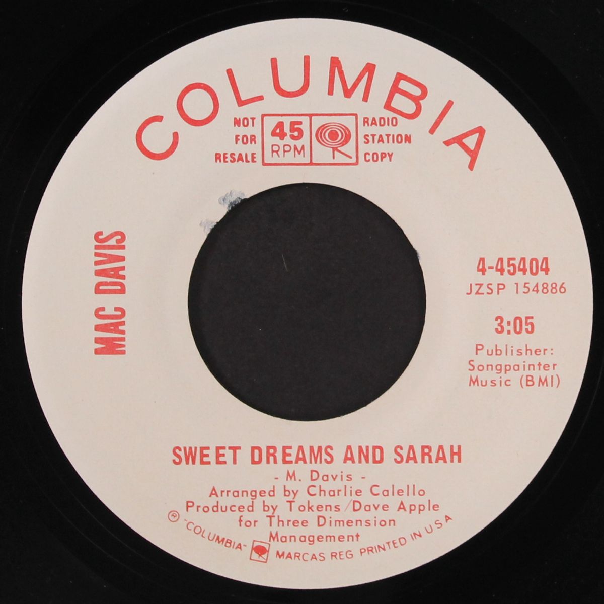 sweet dreams and sarah by MAC DAVIS