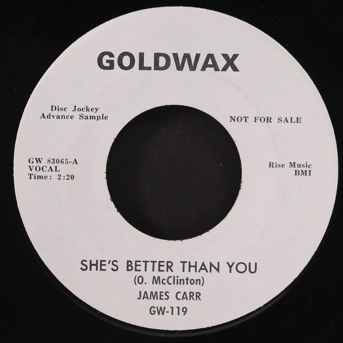 she's better than you / talk talk by JAMES CARR