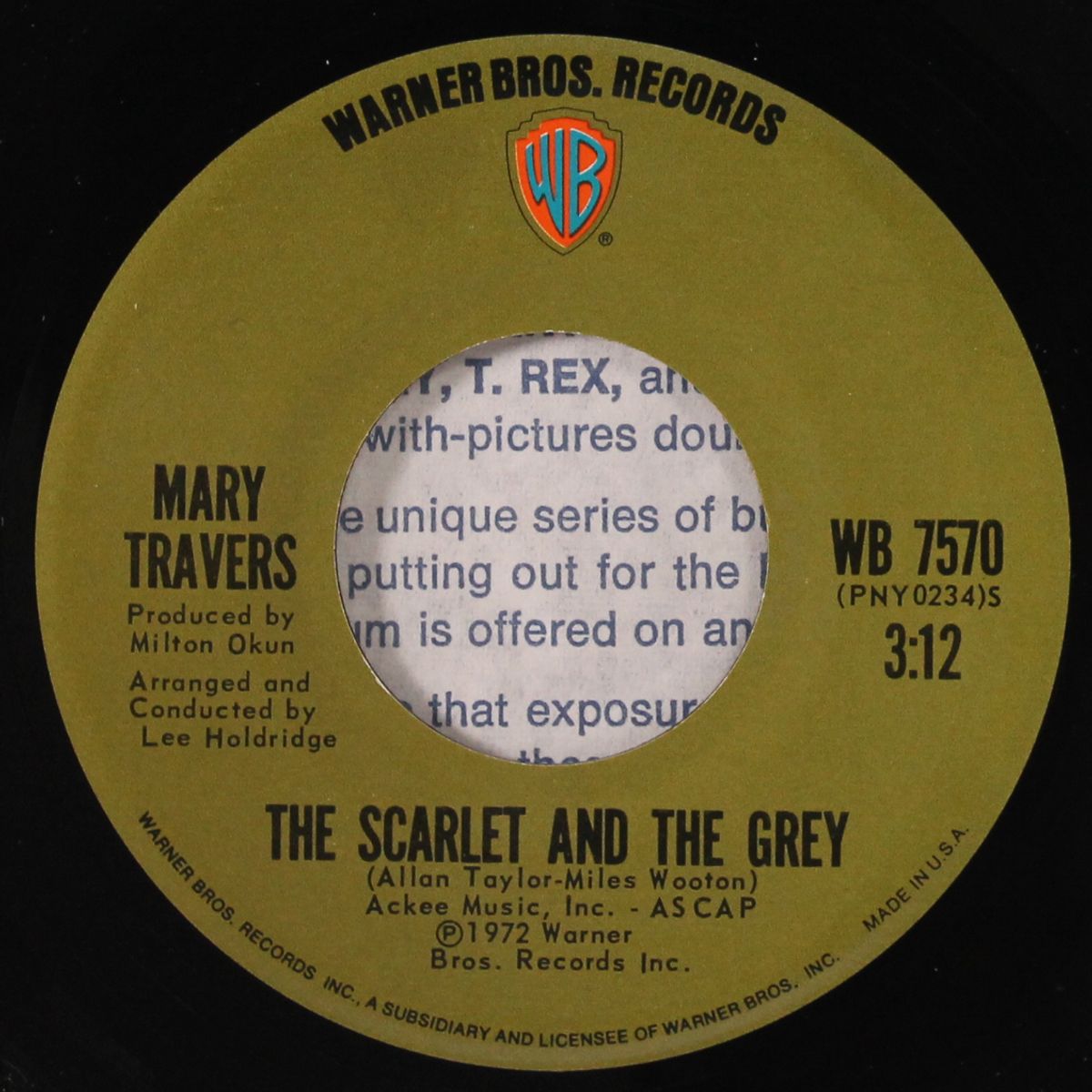 it will come to you again / the scarlet and the grey by MARY TRAVERS
