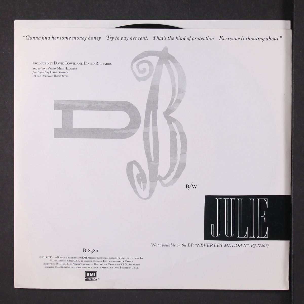 day in day out / julie by DAVID BOWIE