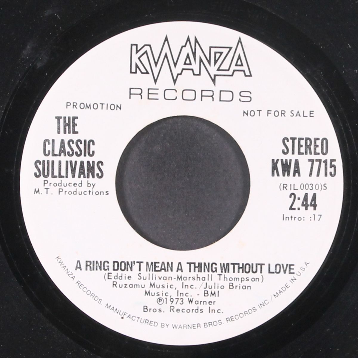 a ring don't mean a thing / mono by CLASSIC SULLIVANS