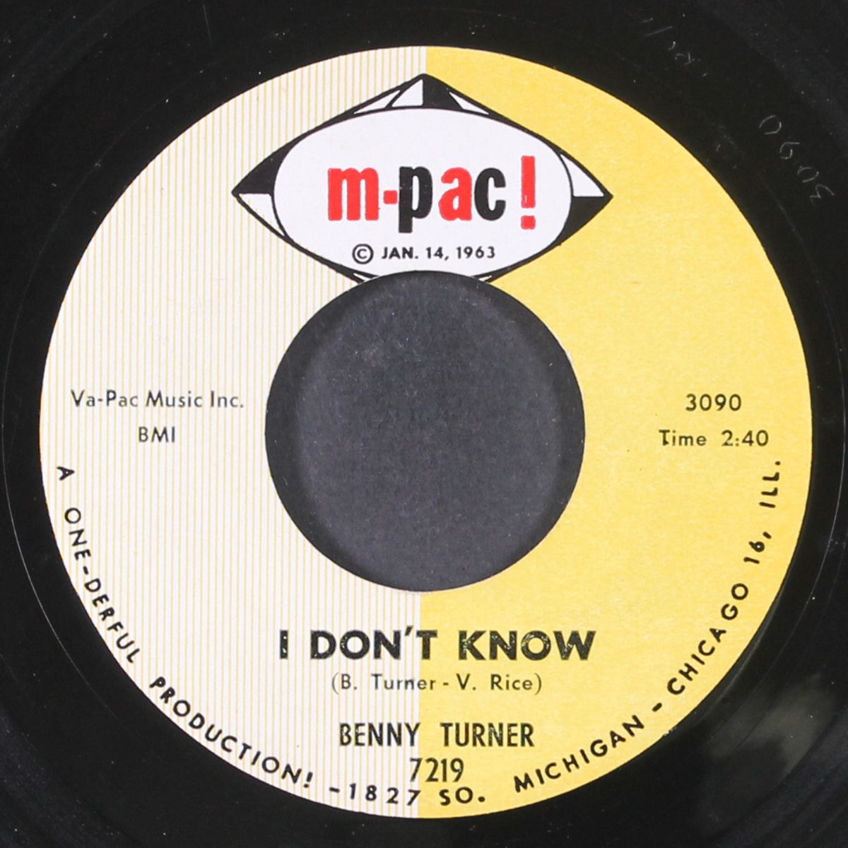 i don't know / good to me by BENNY TURNER