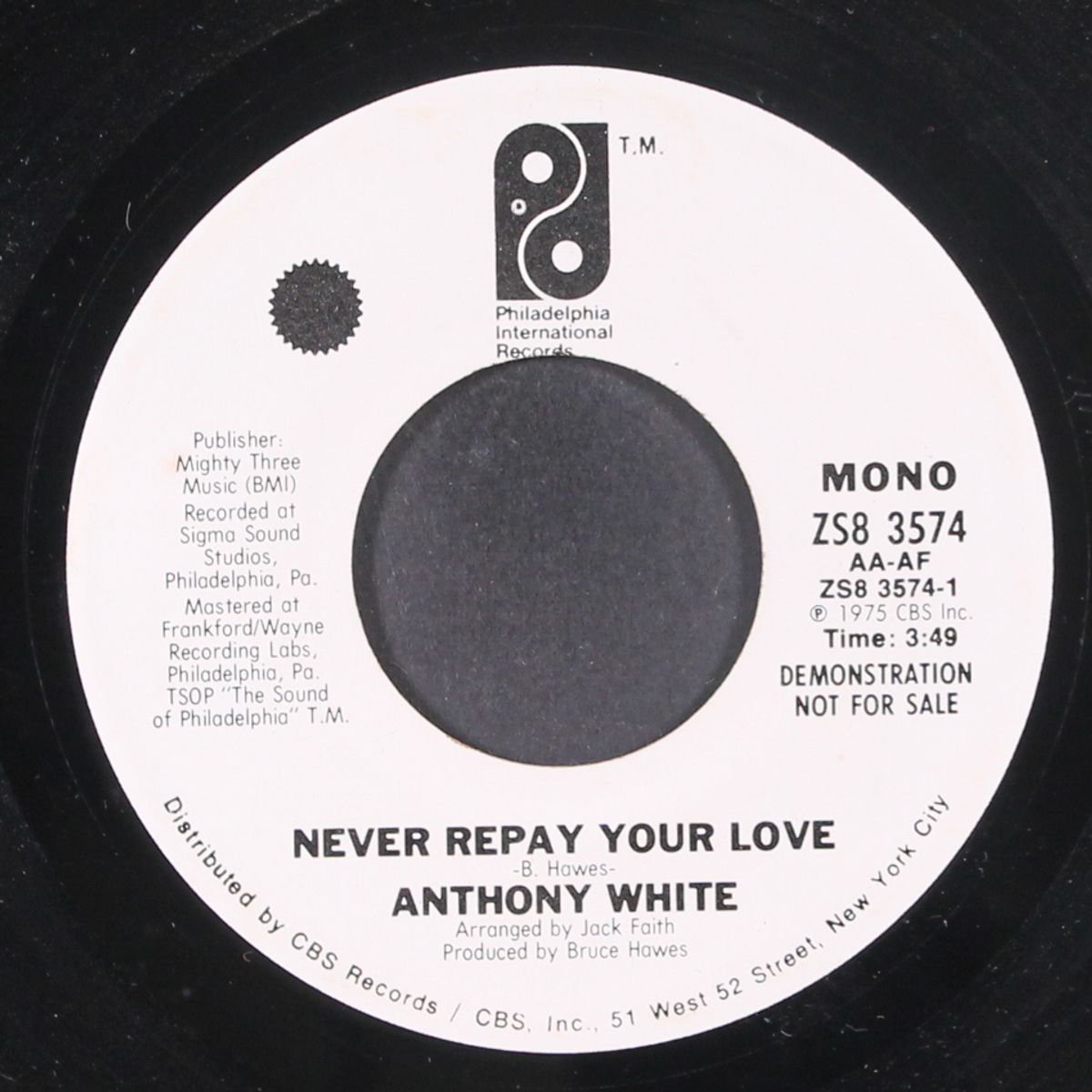 never repay your love / mono by ANTHONY WHITE