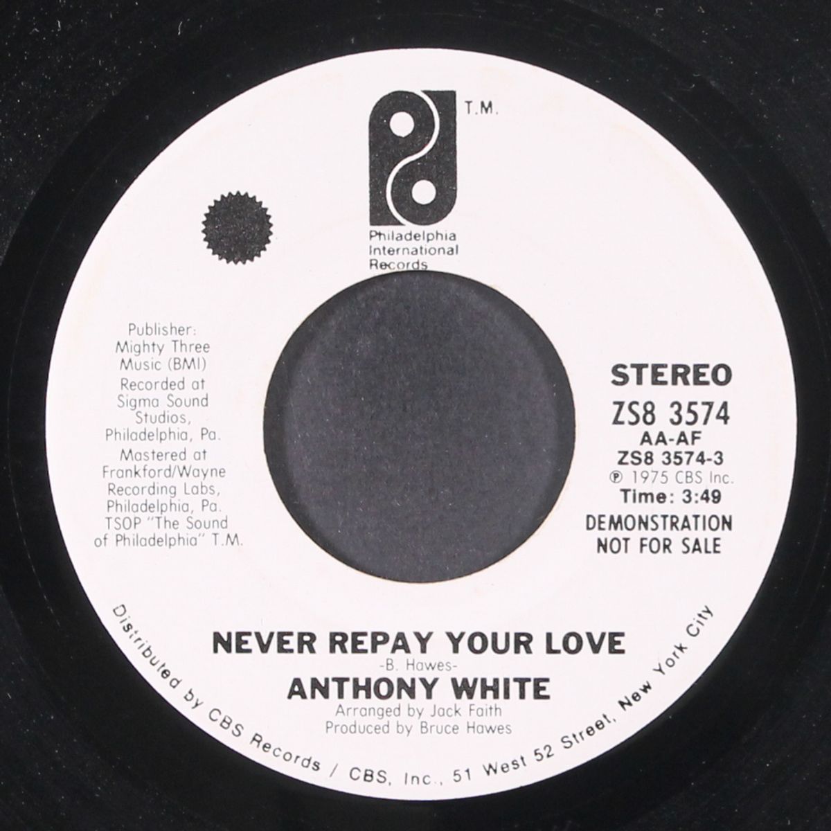 never repay your love / mono by ANTHONY WHITE