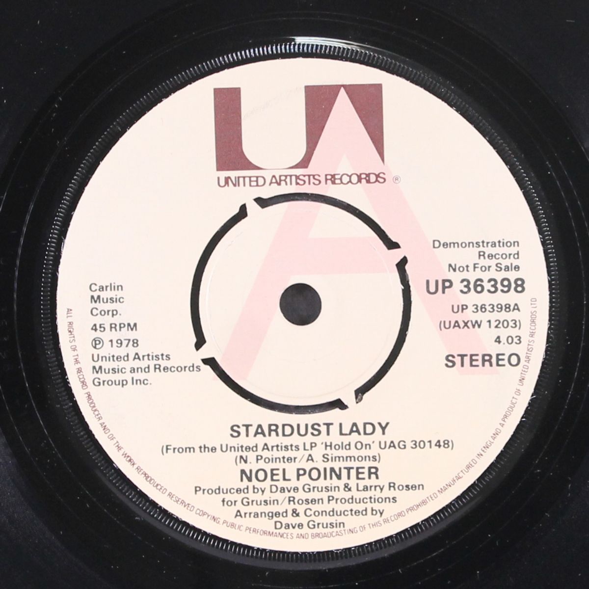 stardust lady / movin' in by NOEL POINTER