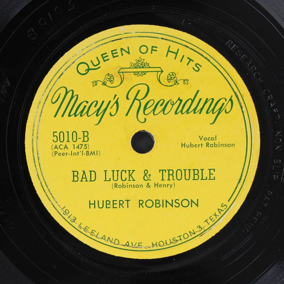 room and board boogie / bad luck & trouble by HUBERT ROBINSON