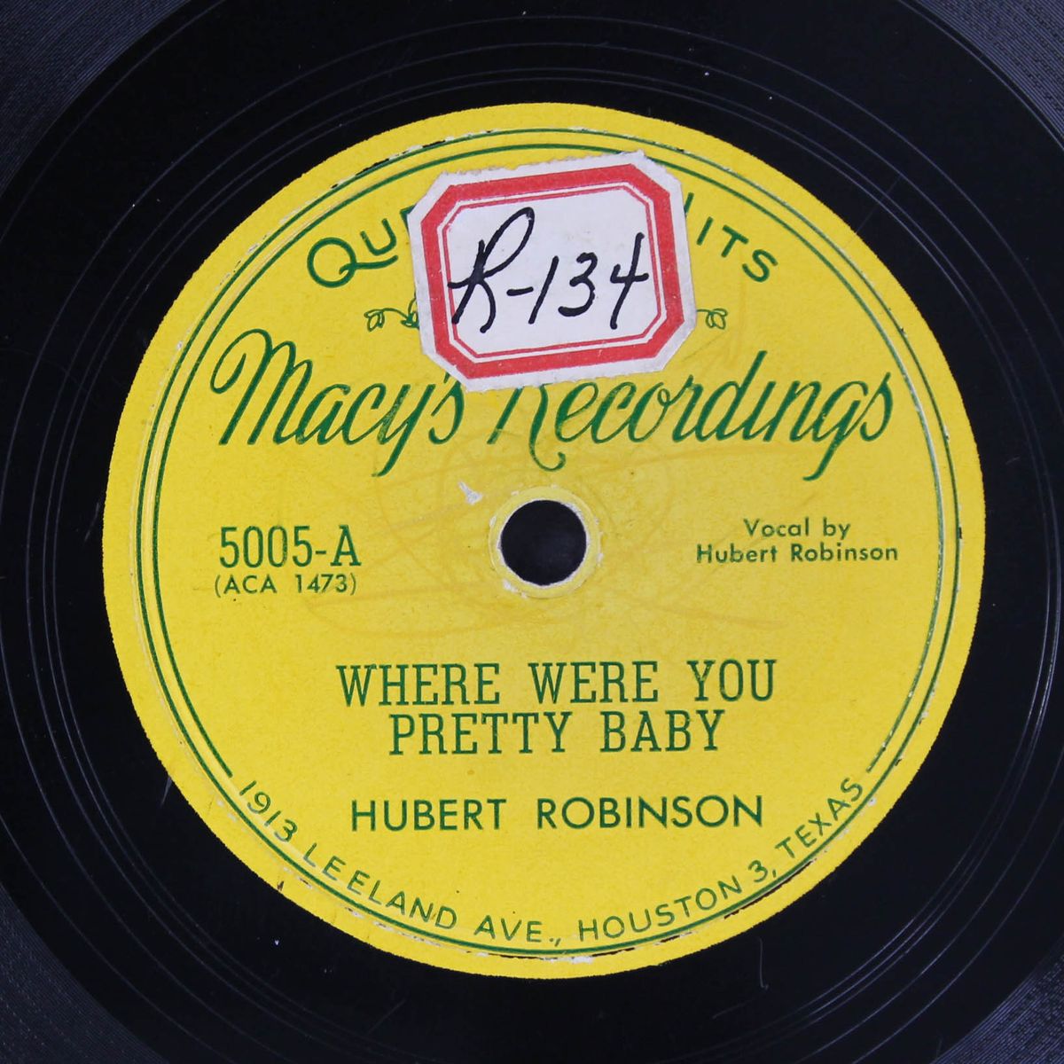 where were you pretty baby / boogie the joint by HUBERT ROBINSON