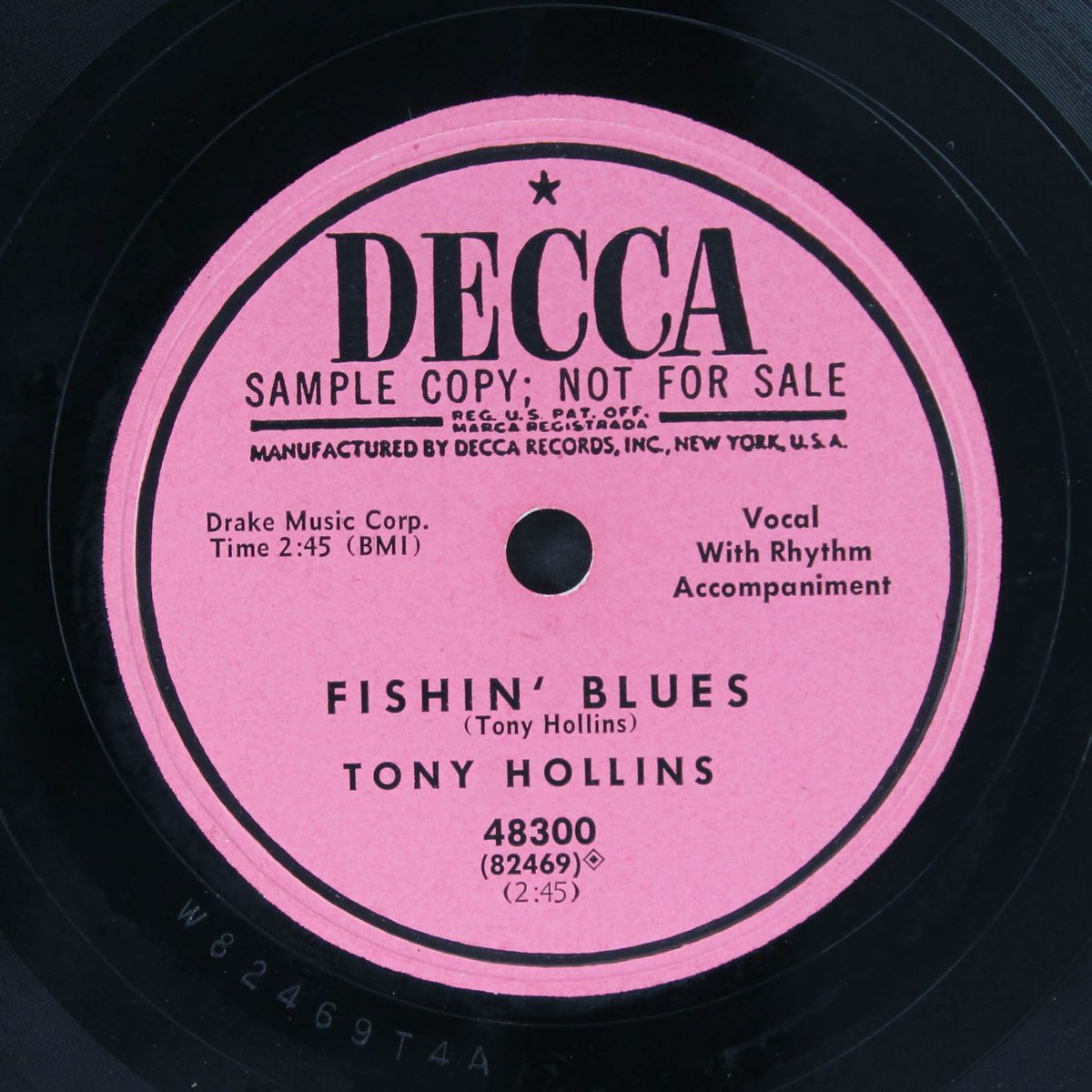 fishin' blues / i'll get a break by TONY HOLLINS