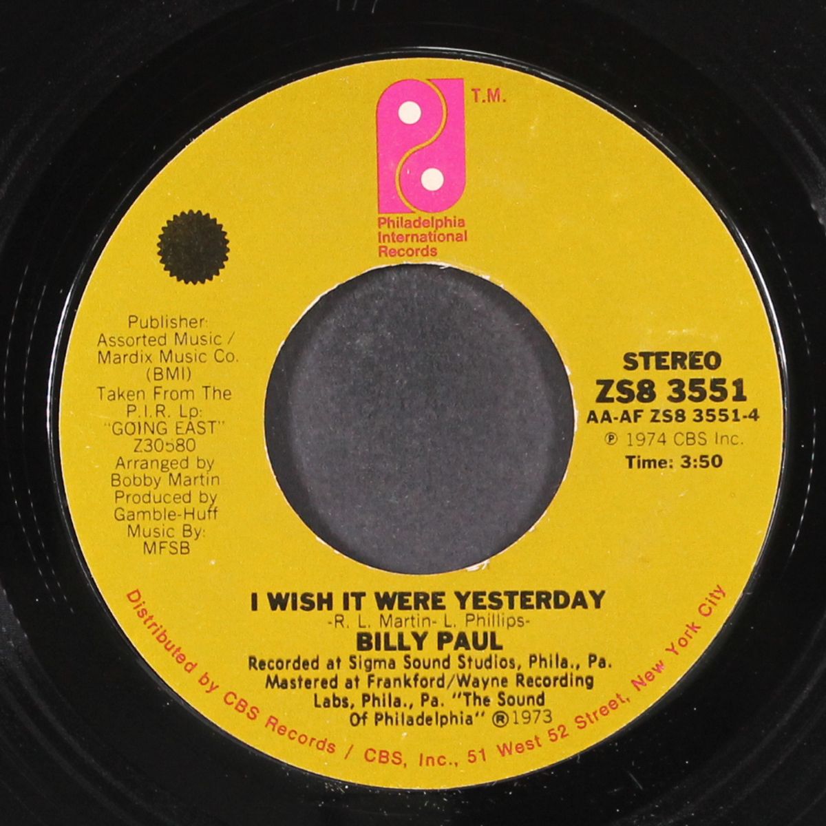 be truthful to me / i wish it were yesterday by BILLY PAUL