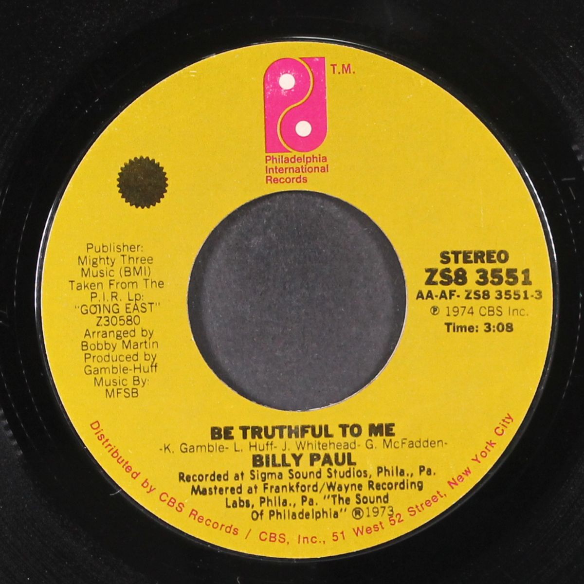 be truthful to me / i wish it were yesterday by BILLY PAUL