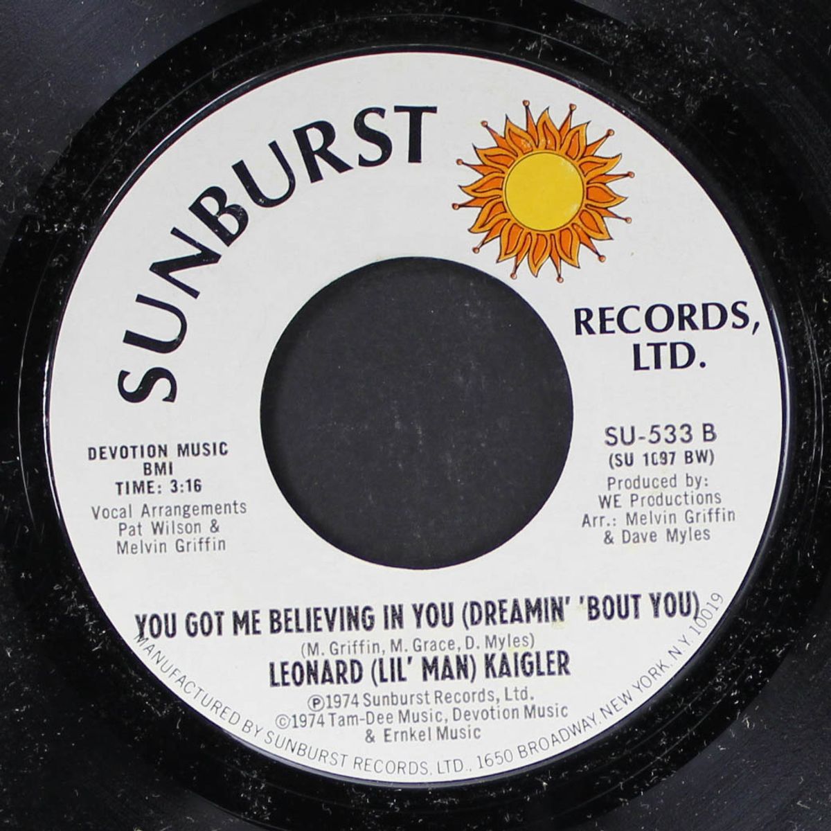 i think it's a big one coming / you got me believing in you by LEONARD KAIGLER